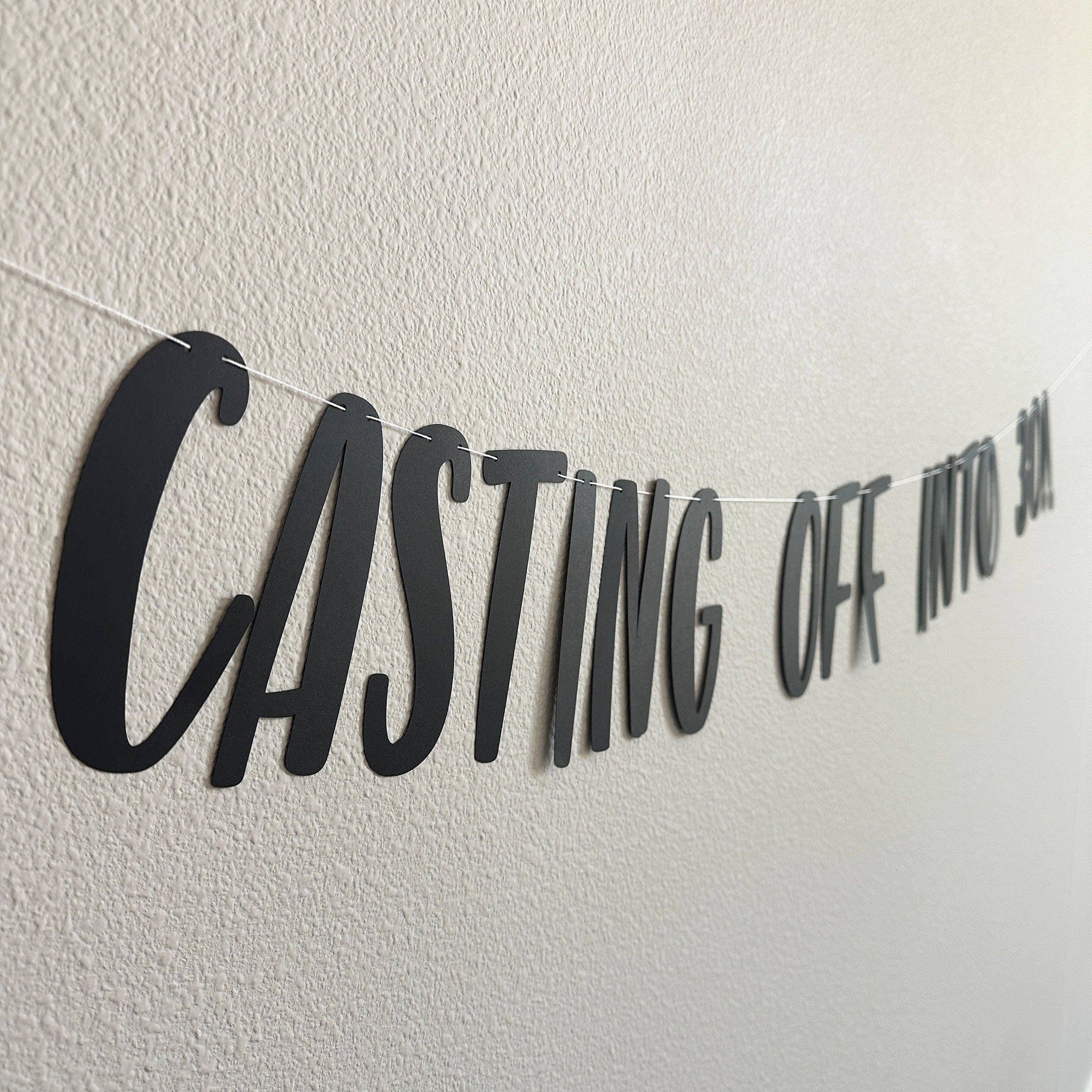 Casting Off Into 30!, 30th Birthday Banner, 30th Birthday Decorations, Fishing Themed Birthday Banner, Fishing Birthday Party Decorations