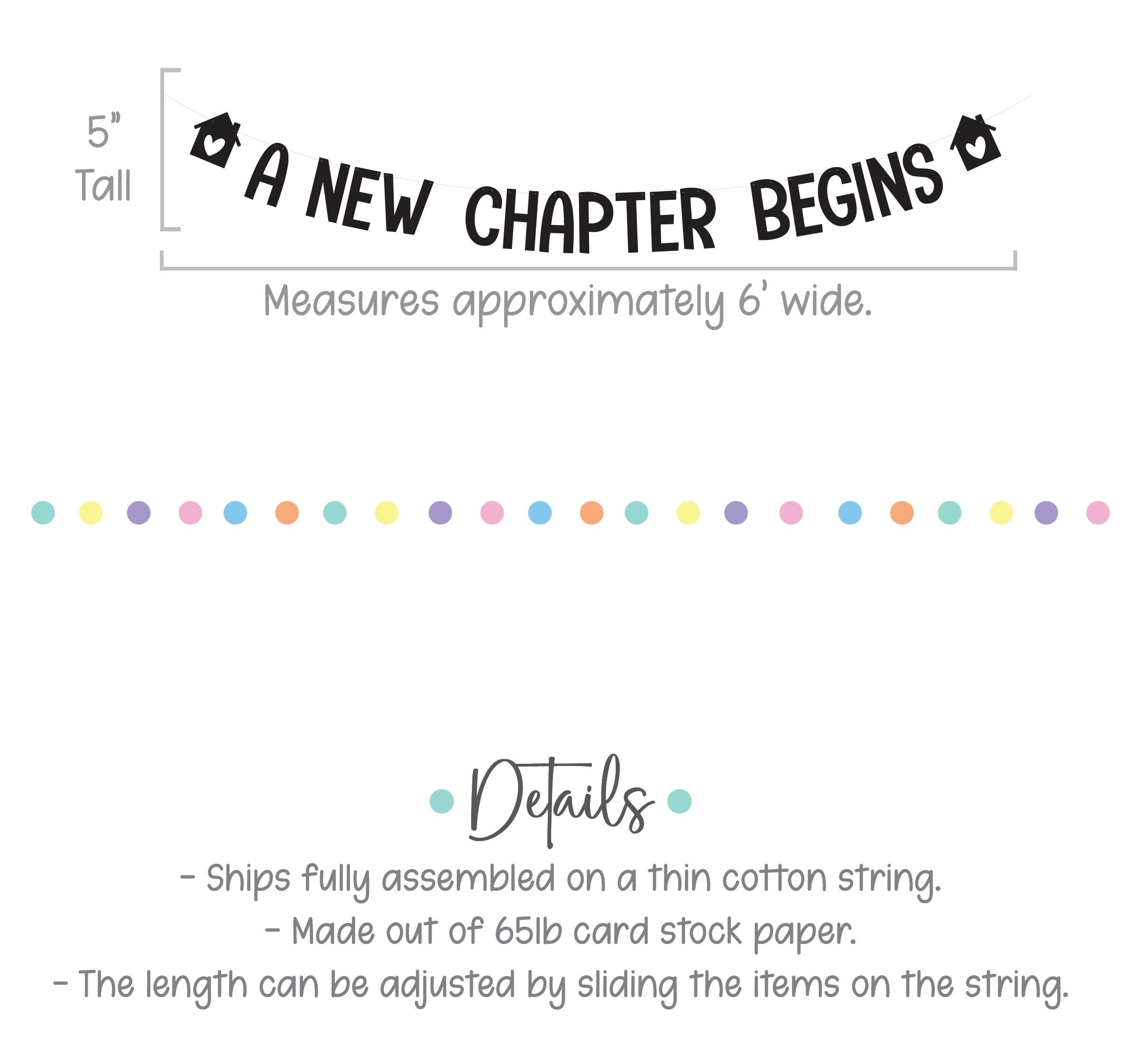 A New Chapter Begins, A New Chapter Begins Decorations, New Home, New House, Housewarming Party Decorations