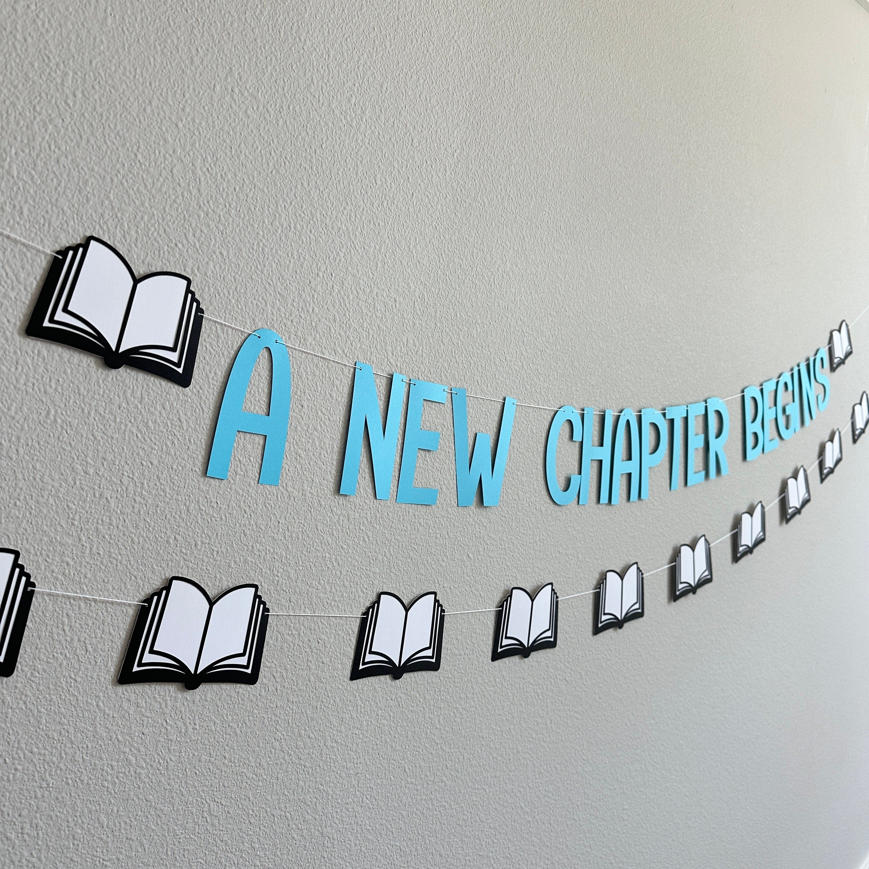 A New Chapter Begins, A New Chapter Begins Banner, A New Chapter Begins Decorations, Book Themed Baby Shower, Boy Baby Shower Ideas