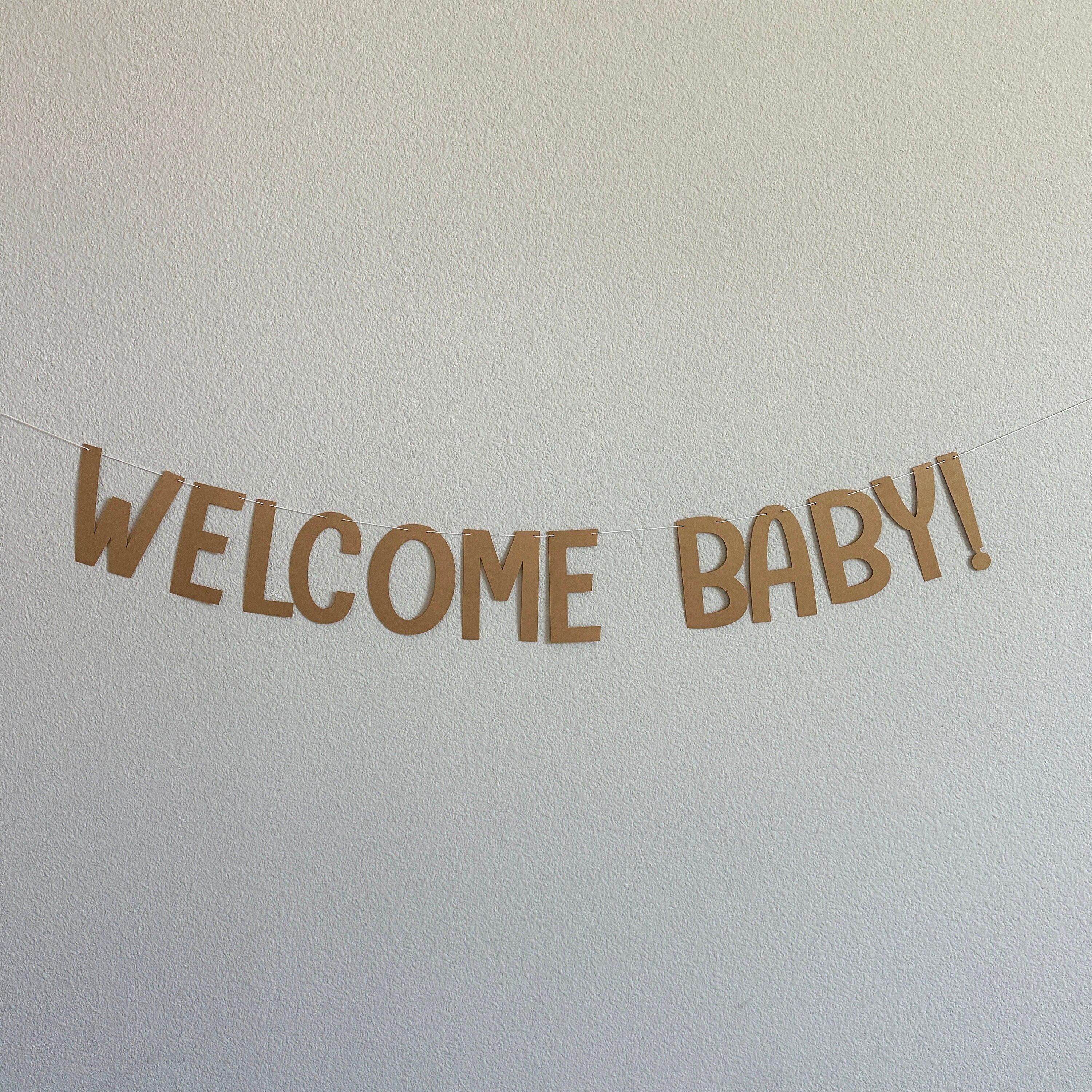 Welcome Baby, Welcome Baby Banner, Welcome Baby Decorations, Baby Shower Decorations, Baby Shower Banner, Kraft Baby Shower