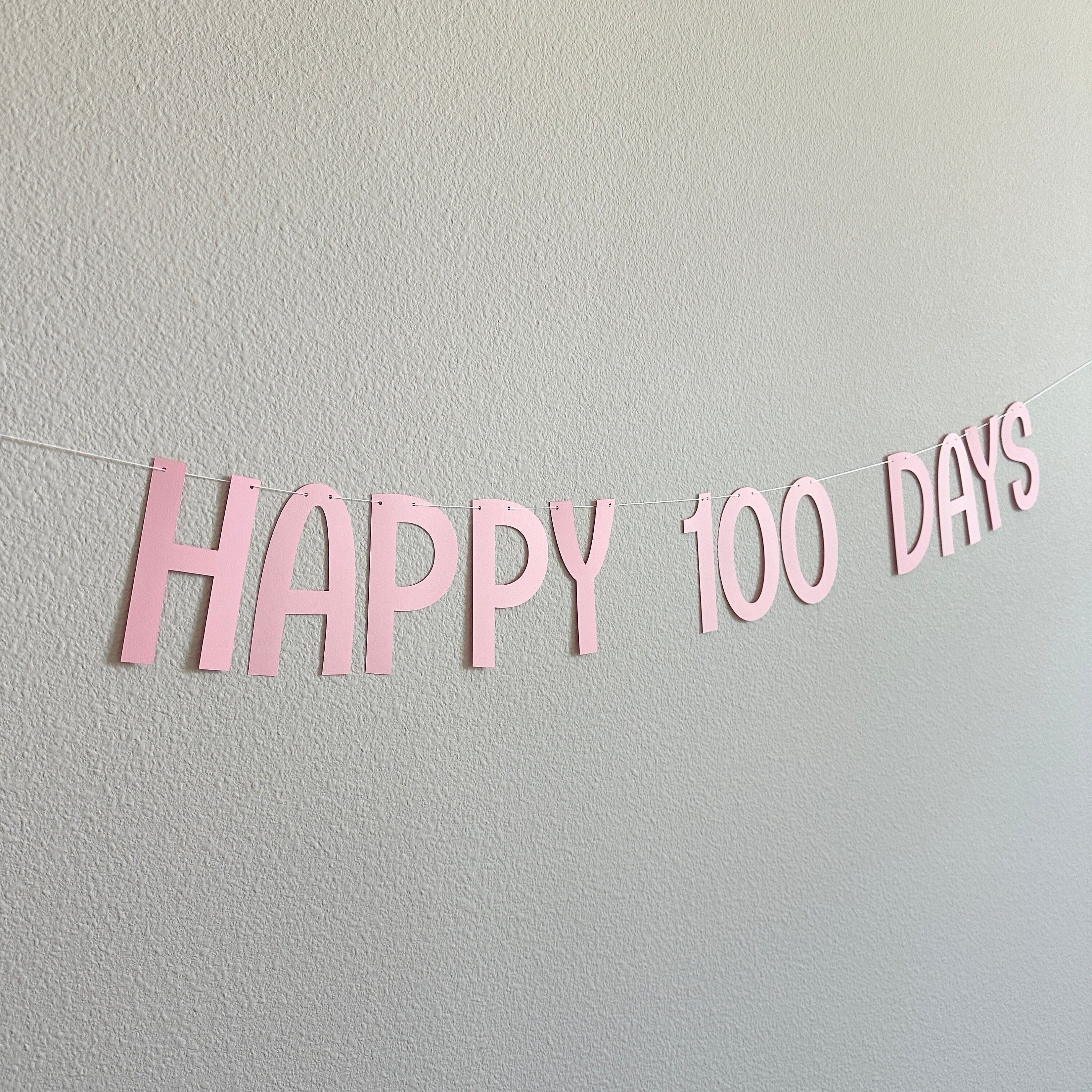 Happy 100 Days, Happy 100 Days Banner, 100 Days Celebration, 100 Days Party, Happy 100 Days Decorations