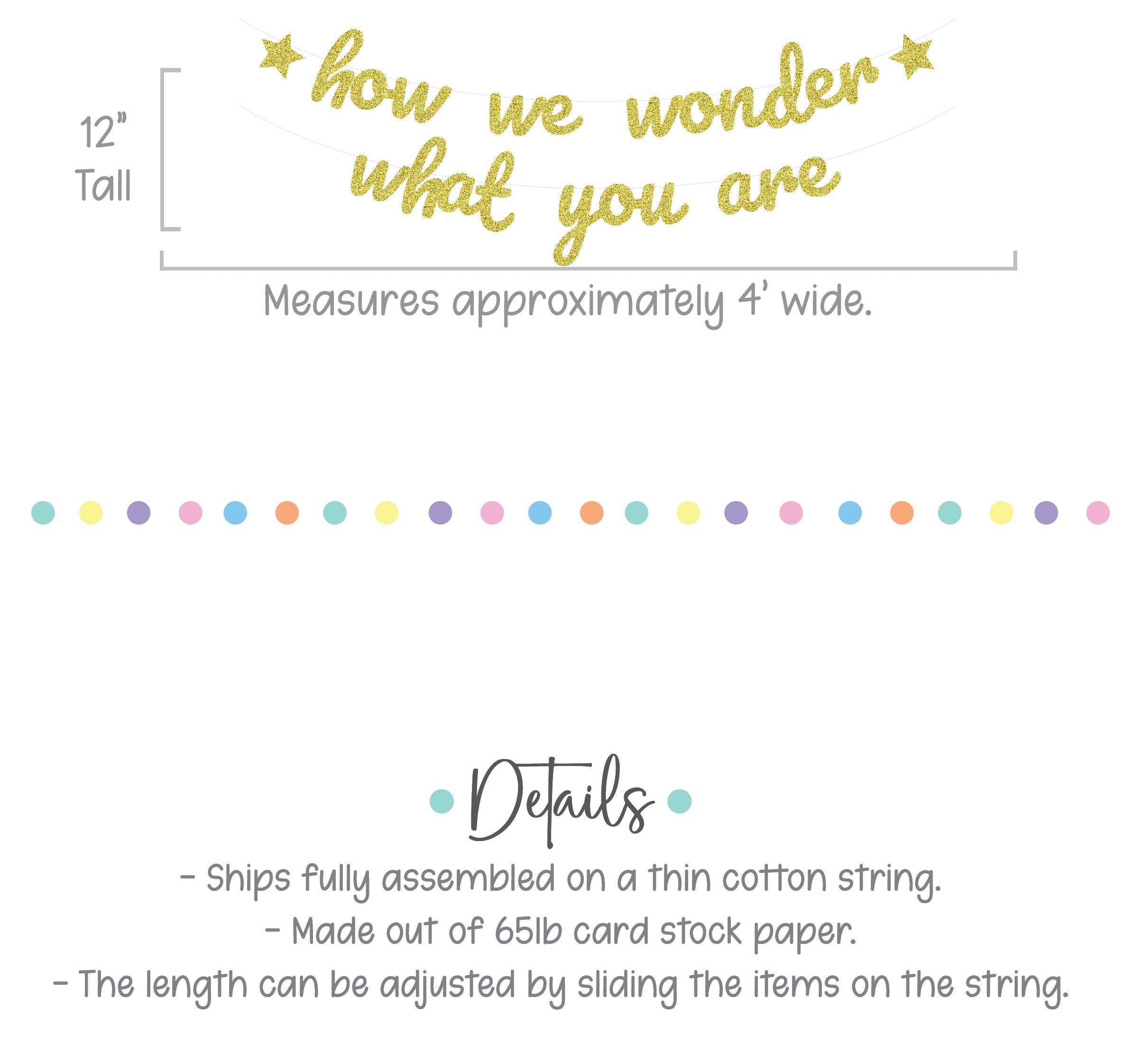 How We Wonder What You Are, Gender Reveal Party Decorations, Baby Shower Banner, Twinkle Twinkle Baby Shower Theme