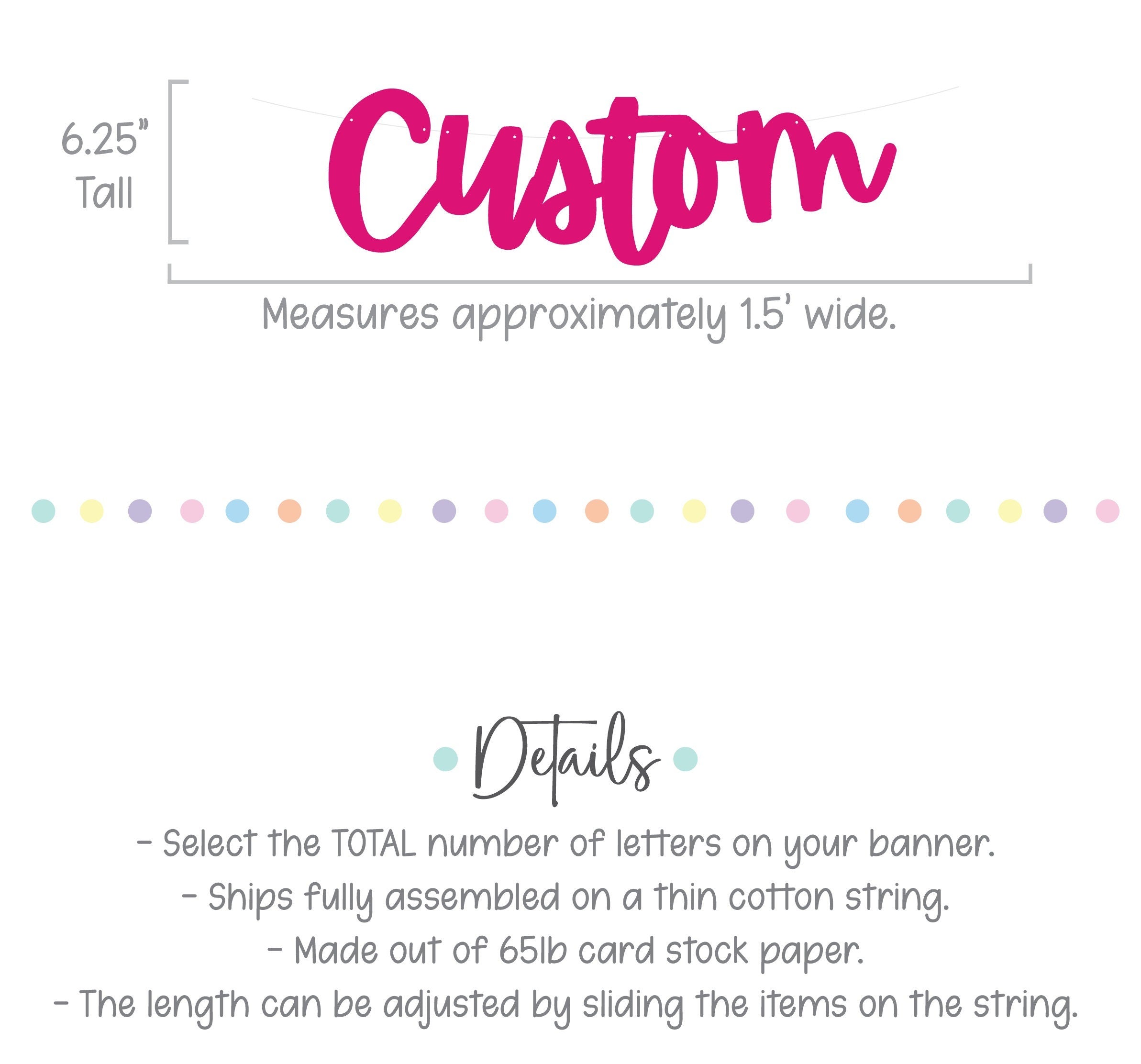 Custom Banner, Custom Hot Pink Banner, Custom Fuchsia Banner, Fuchsia Decorations, Bachelorette Decorations, Birthday Banner