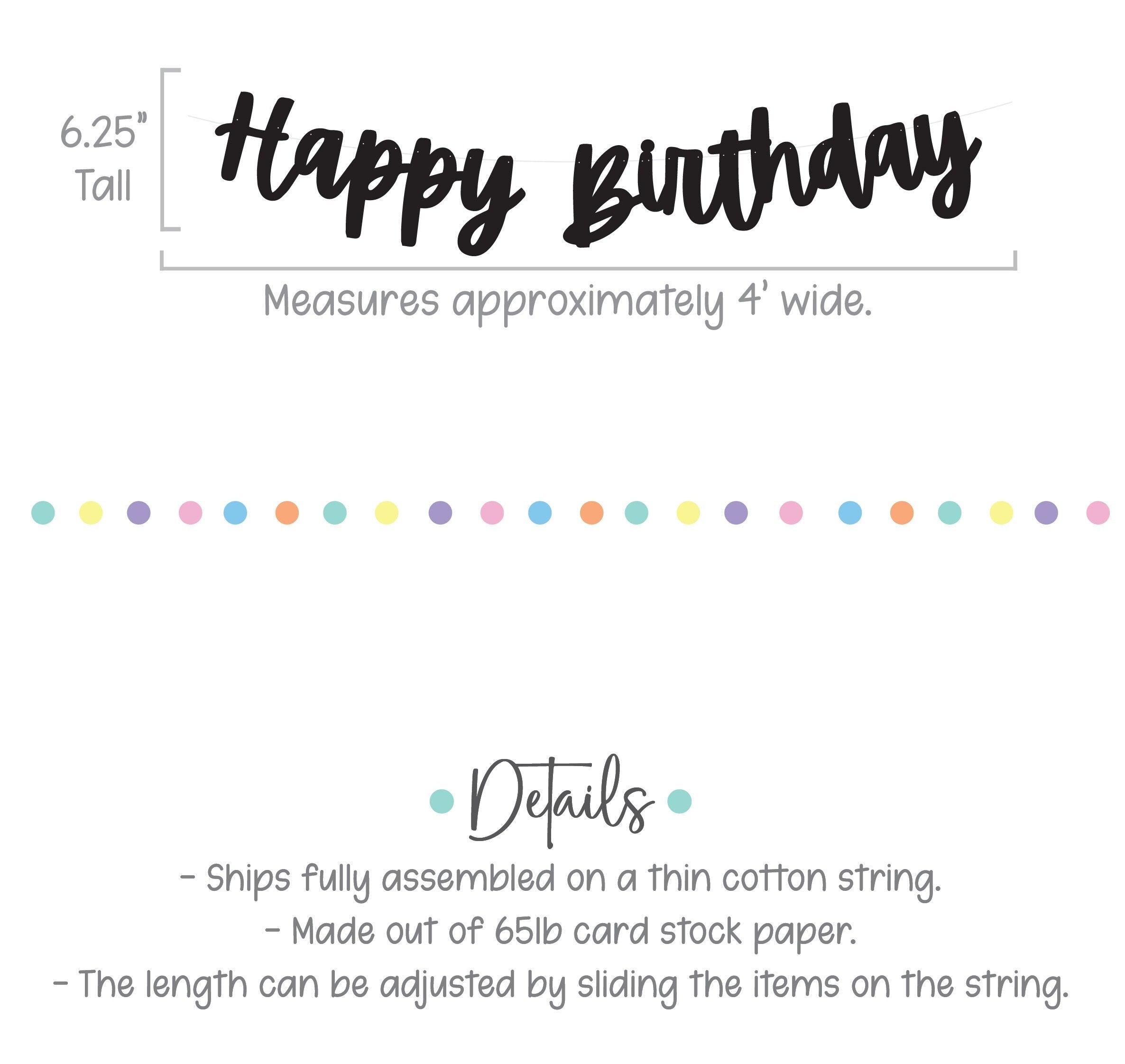 Happy Birthday Banner, Birthday Party, Party Decorations, Birthday Banner, Birthday Party Banner, Happy Birthday Sign