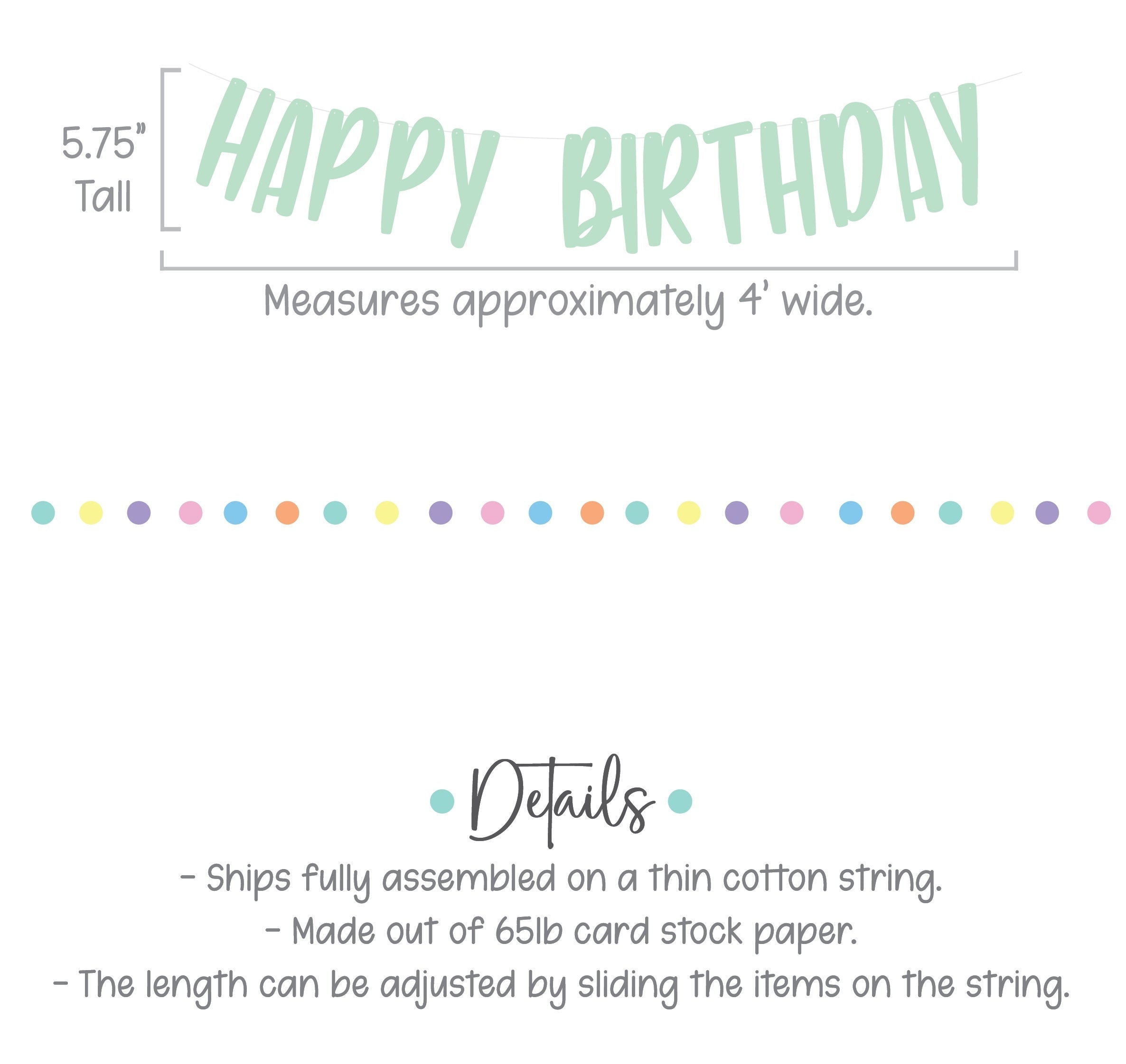 Happy Birthday Banner,  Mint Birthday Party, Mint Party Decorations, Mint Birthday Banner, Birthday Party Banner, Happy Birthday Sign