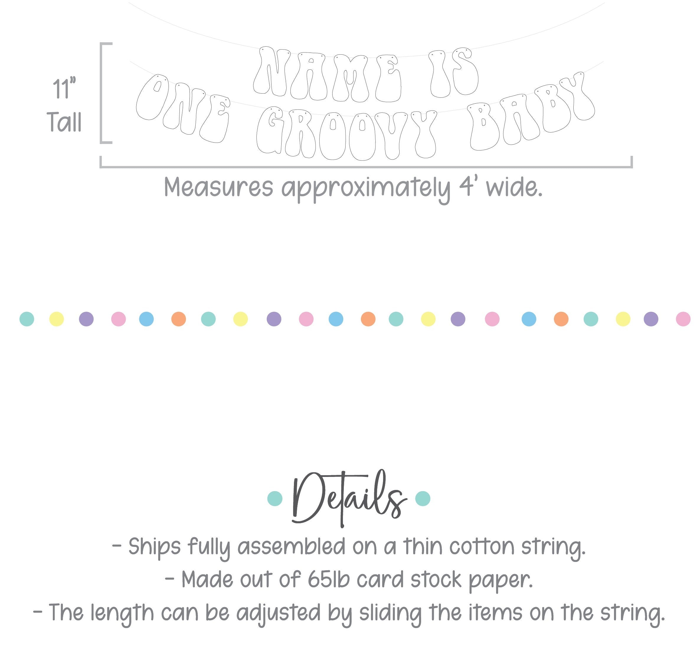 Name Is One Groovy Babe, Custom One Groovy Babe Birthday Banner, 1st birthday Decorations, Retro Themed First Birthday Party