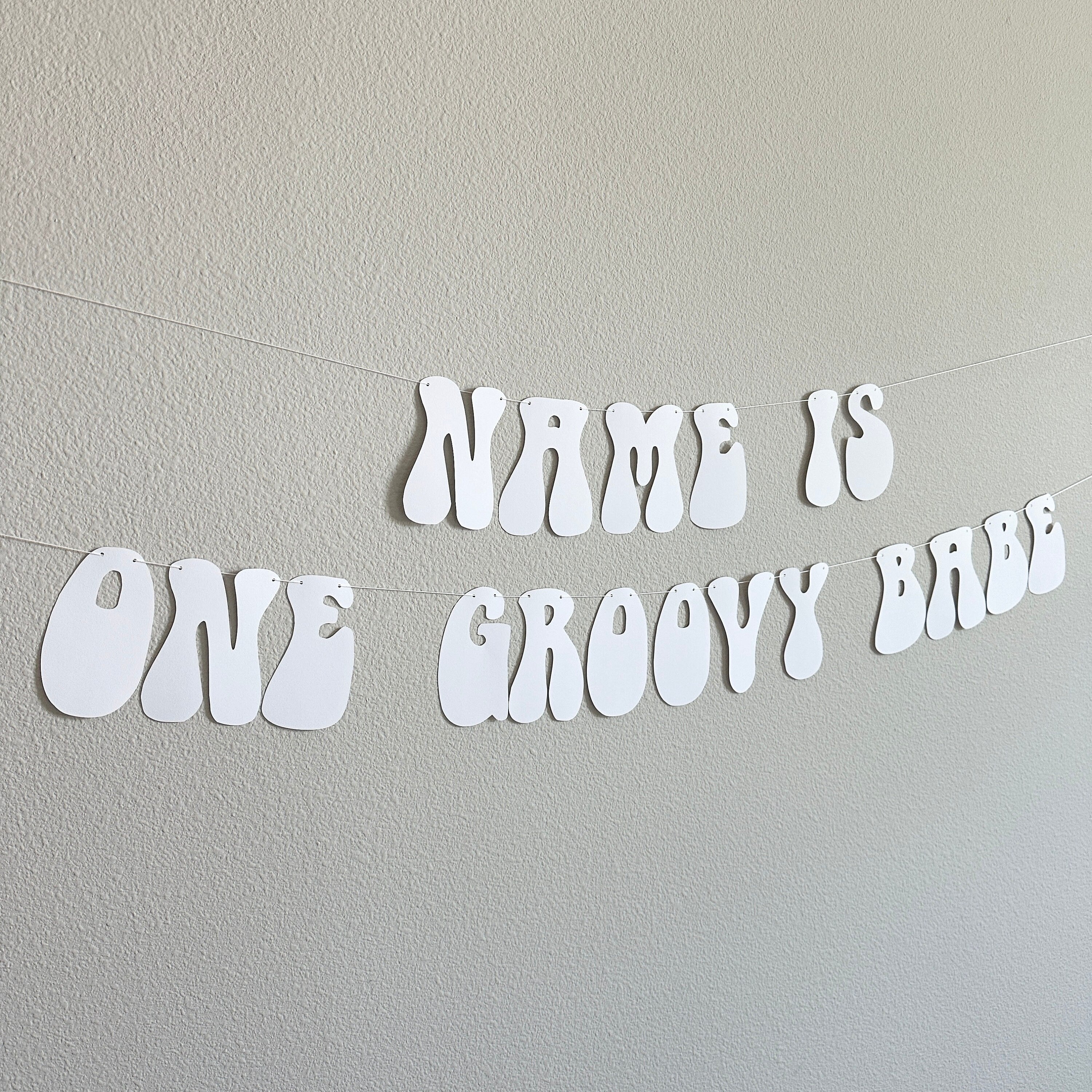 Name Is One Groovy Babe, Custom One Groovy Babe Birthday Banner, 1st birthday Decorations, Retro Themed First Birthday Party
