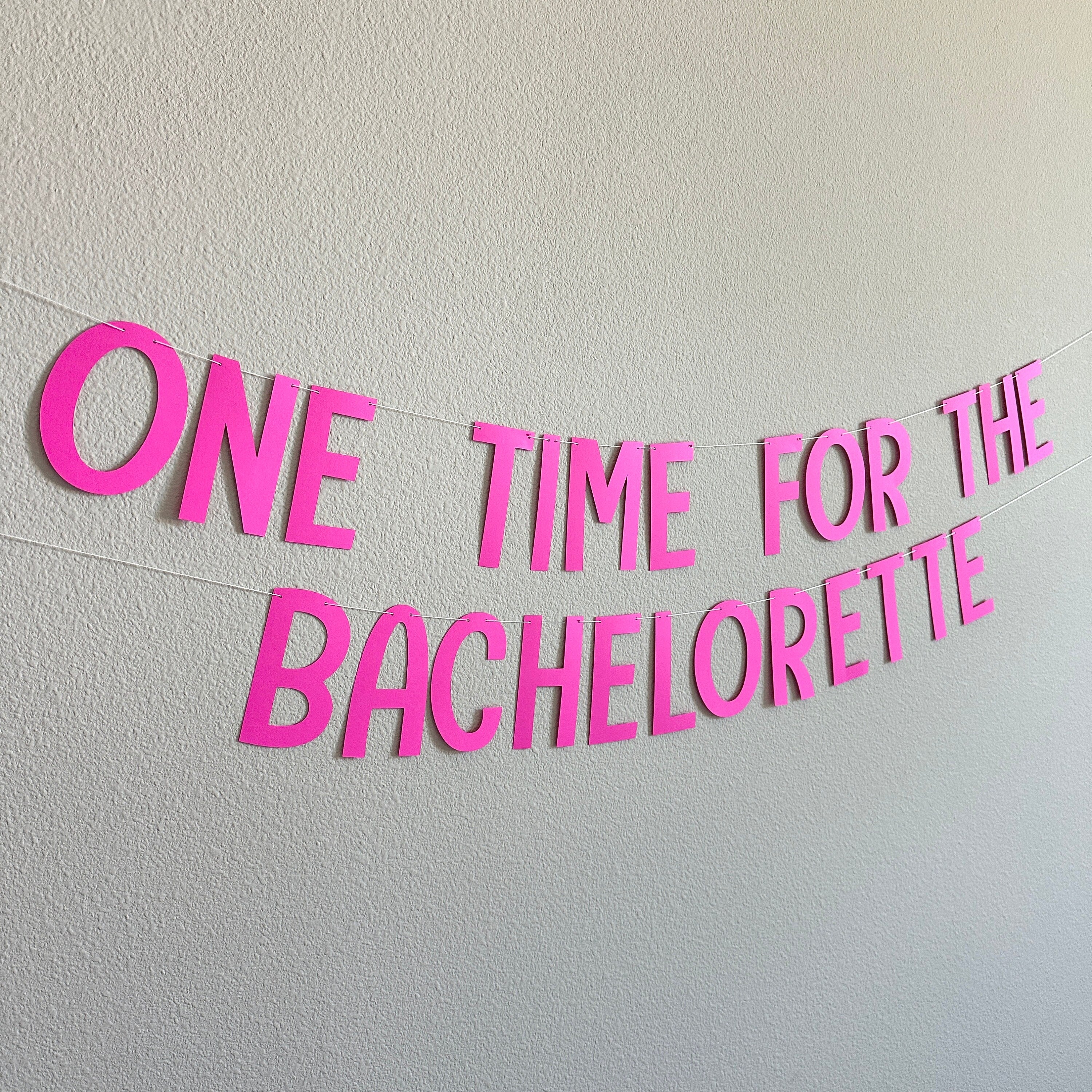 One Time For The Bachelorette Banner, One Time For The Bachelorette Decorations, Bachelorette Banner, Pink Bachelorette Party Decorations