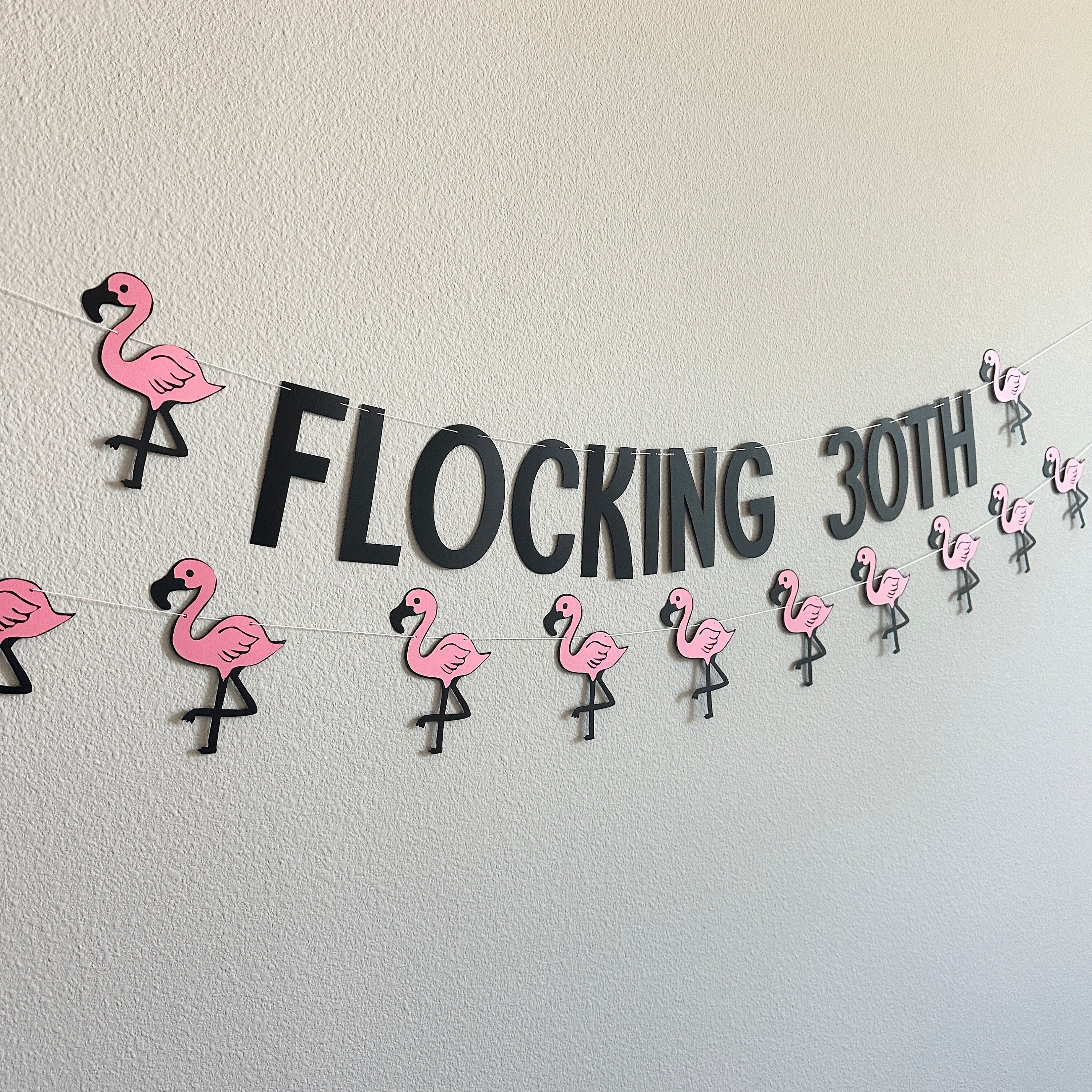 Flocking 30th, Flocking Birthday, Flamingo Banner, Flamingo Theme Banner, Flamingo Party, Flamingo Birthday Banner, 30th Birthday Party