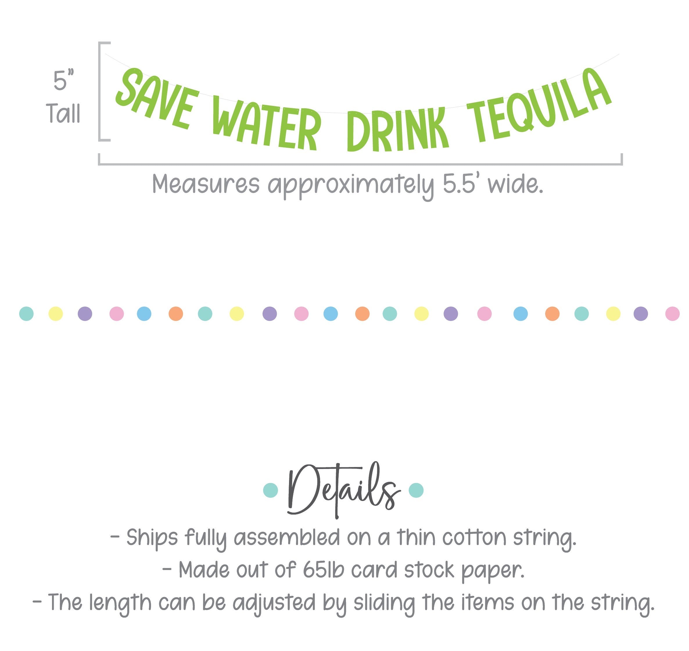 Save Water Drink Tequila, Party Banner, Fiesta Decorations, Bachelorette Party Decorations, Bach Trends