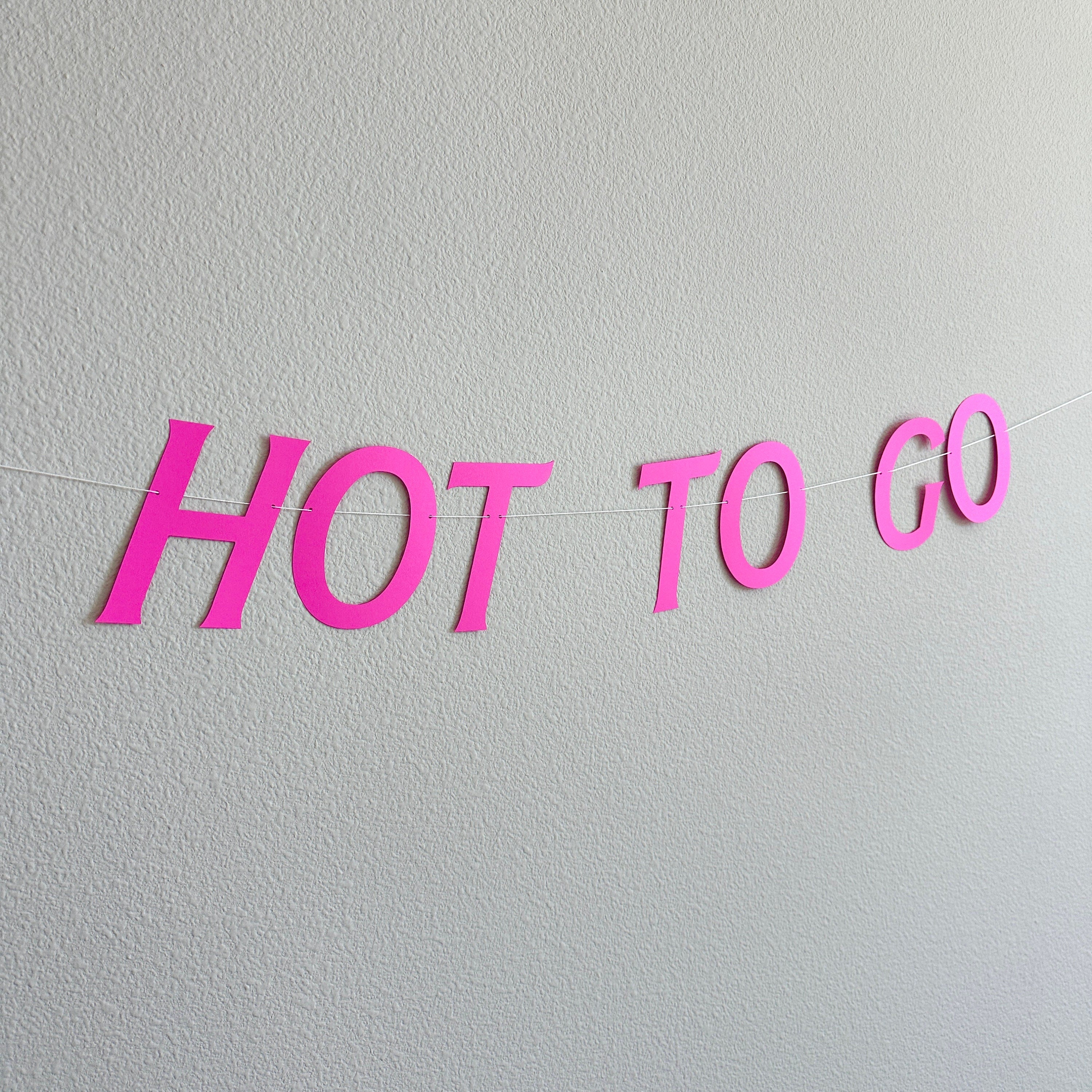 Hot To Go, Hot To Go Banner, Hot To Go Decorations, Hot Pink Decorations, Fuchsia Party Decorations