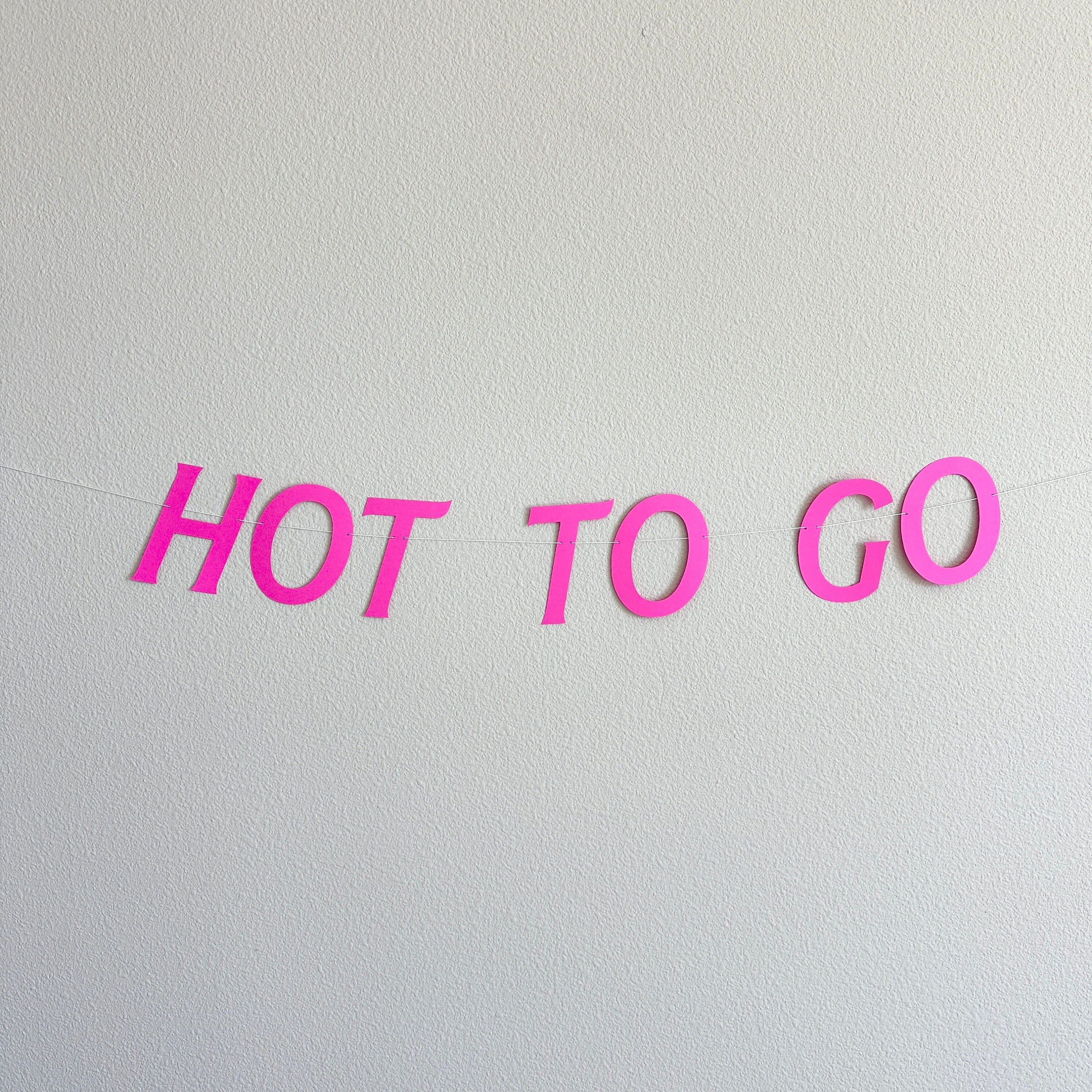 Hot To Go, Hot To Go Banner, Hot To Go Decorations, Hot Pink Decorations, Fuchsia Party Decorations