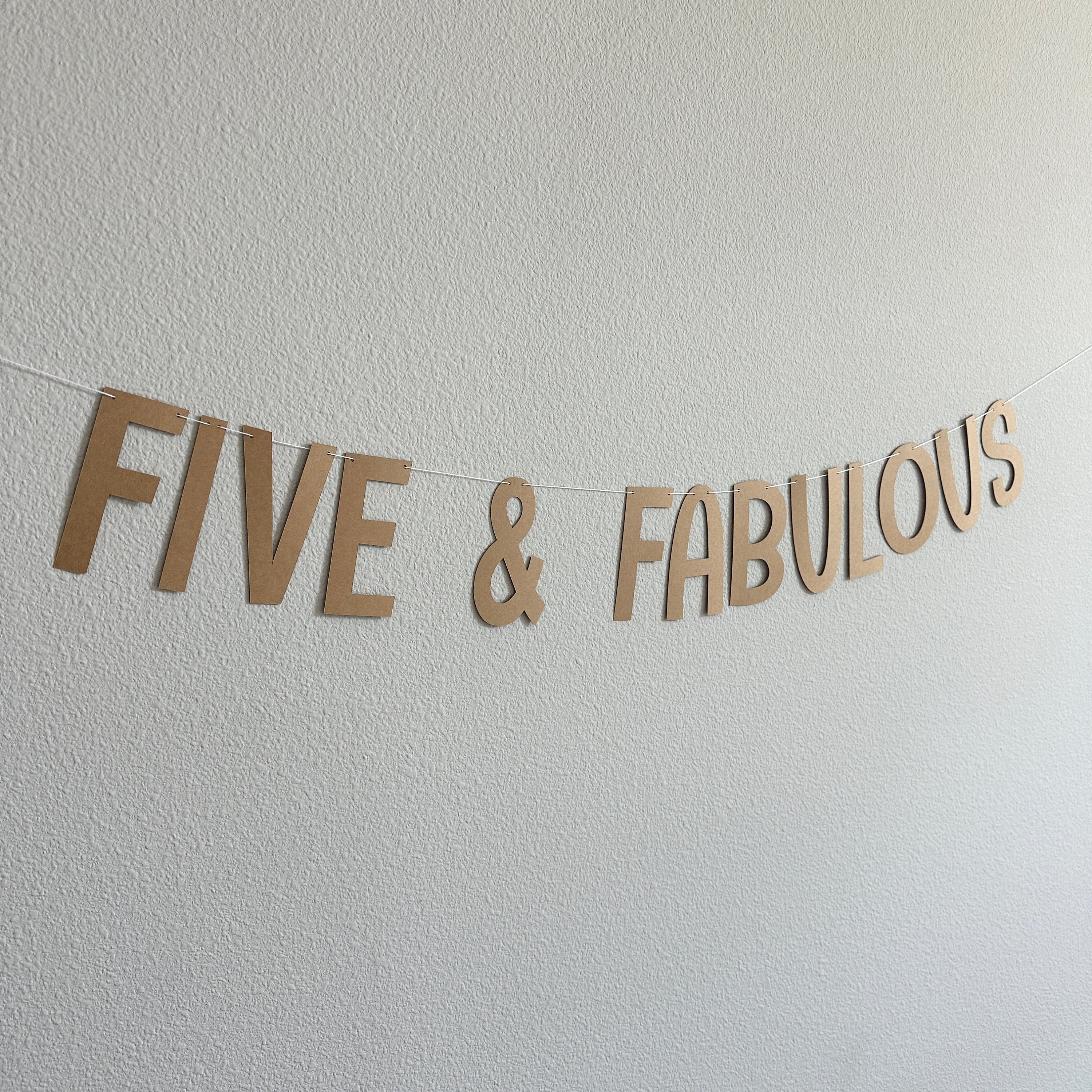Five & Fabulous, Five and Fabulous Decorations, Five and Fabulous Banner, 5th Birthday, 5th Birthday Party Decorations, 5th Birthday Ideas
