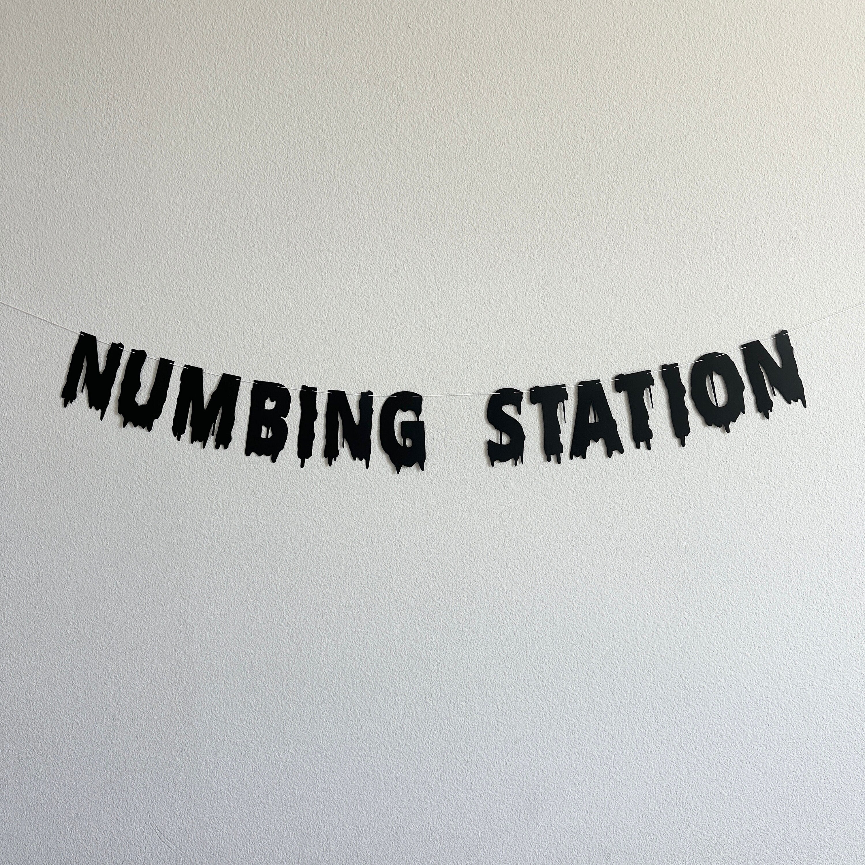 Numbing Station, Numbing Station Banner, Bar Decorations, Party Bar Banner, Drink Station Decorations, Halloween Party Banner Decoration