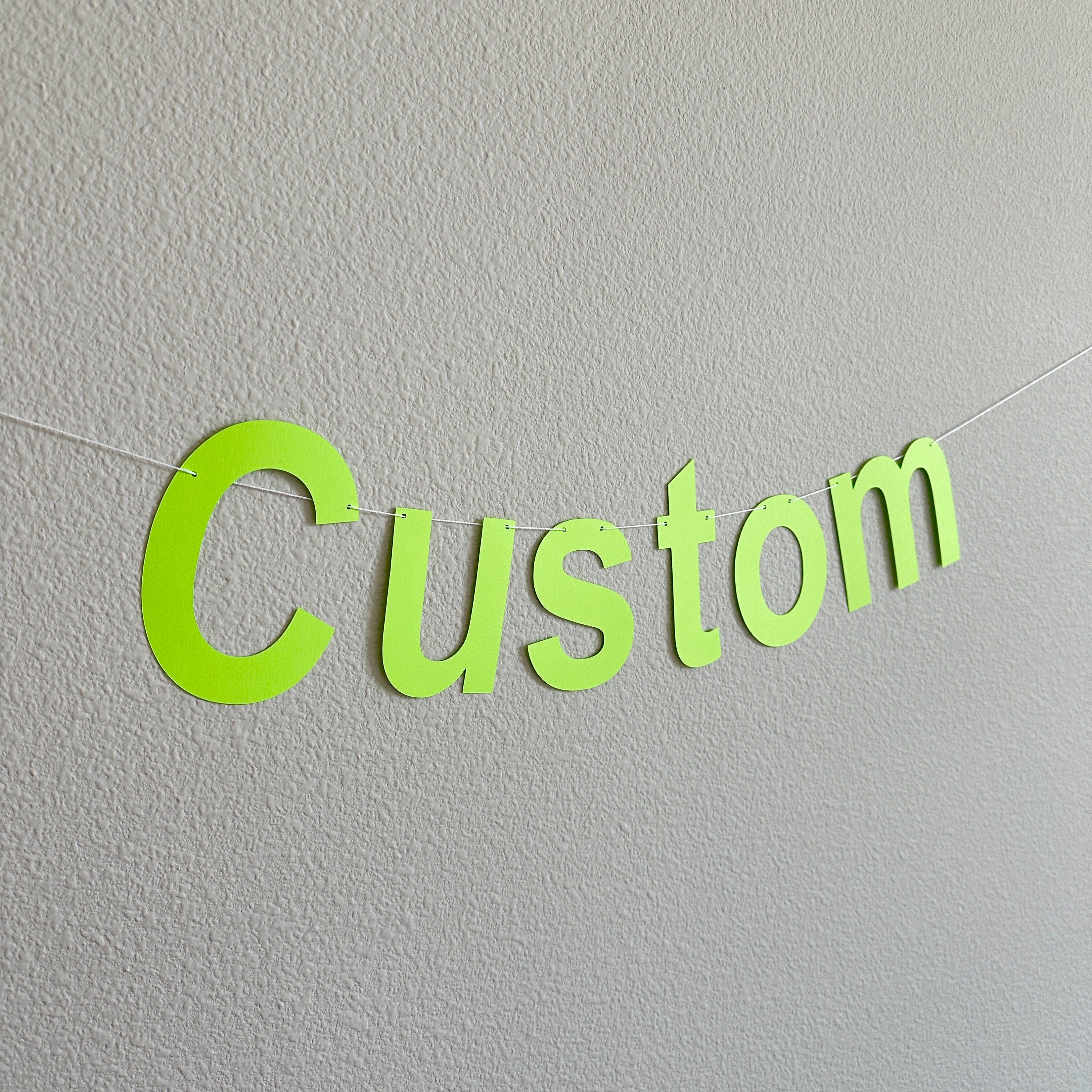 Custom Banner, Custom Lime Green Banner, Custom Lime Green Decorations, Lime Green Party Decorations