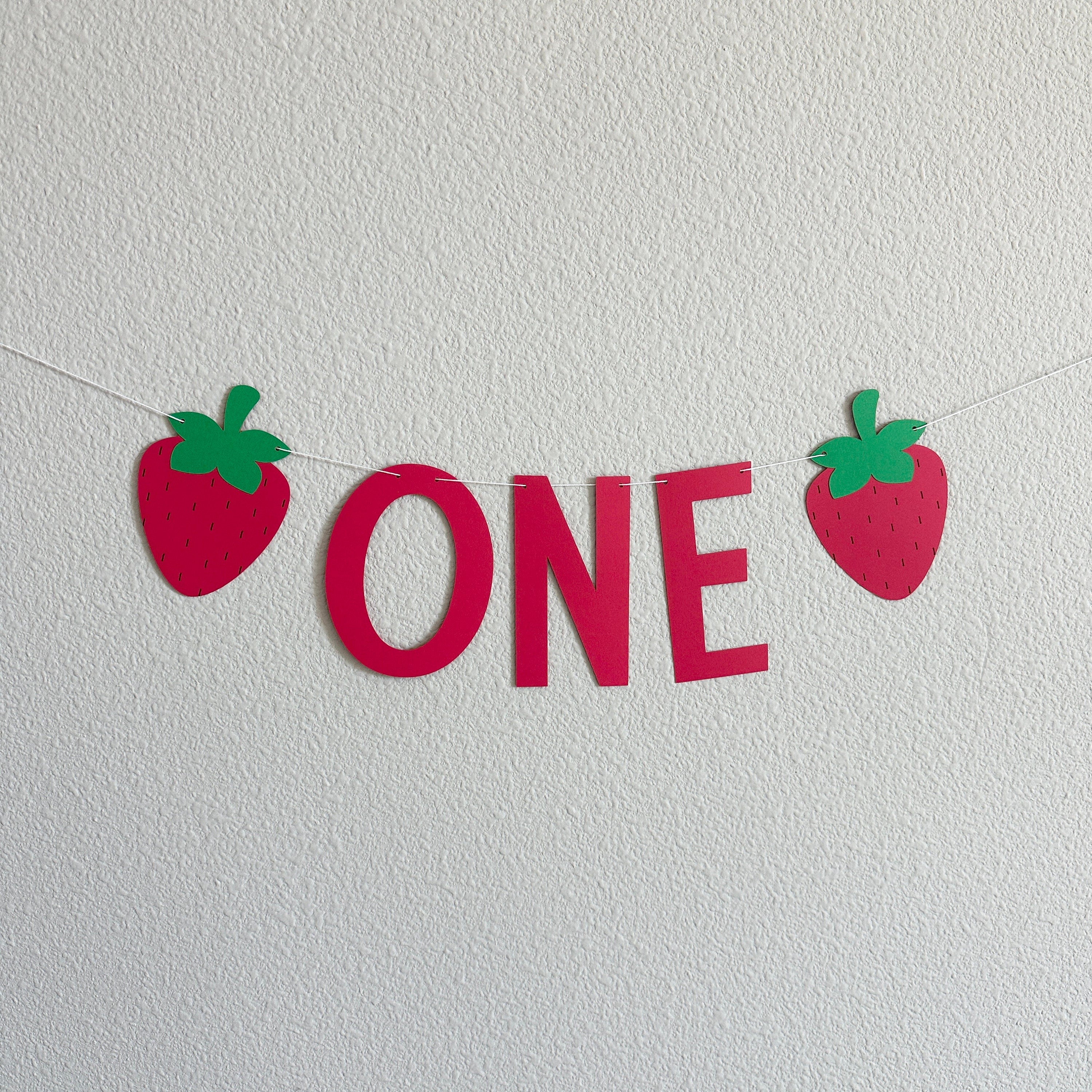 Strawberry Highchair Banner, Strawberry 1st Birthday, Berry 1st Birthday, Strawberry Birthday, Berry Sweet One, Strawberry Garland