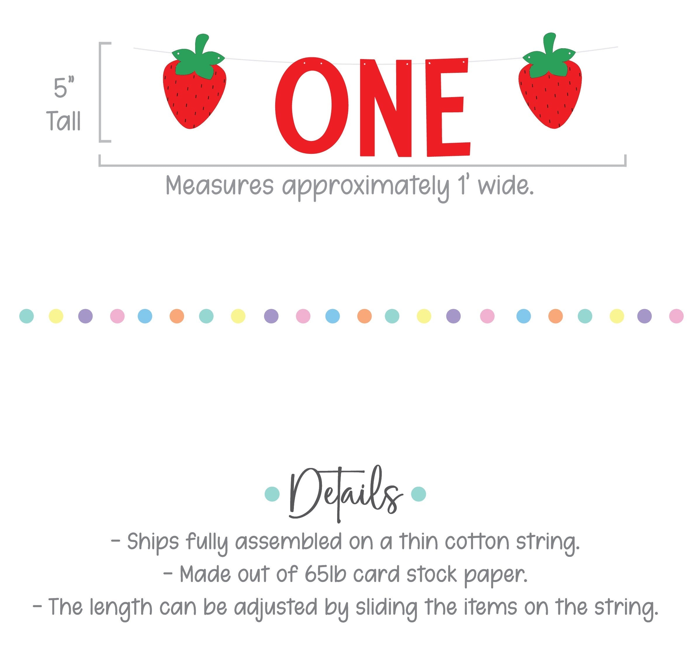 Strawberry Highchair Banner, Strawberry 1st Birthday, Berry 1st Birthday, Strawberry Birthday, Berry Sweet One, Strawberry Garland