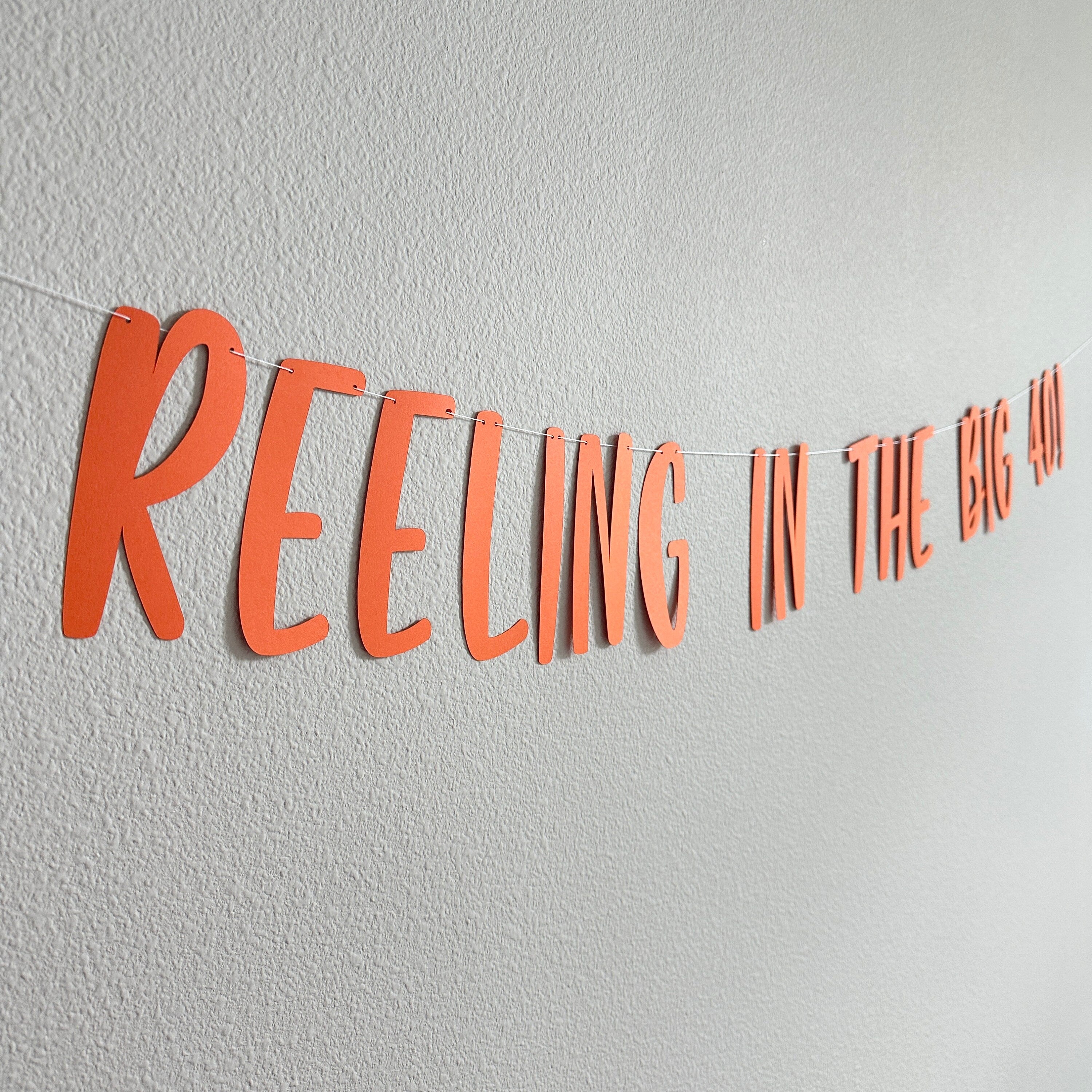 Reeling In The Big 40, 40th Birthday Banner, 40th Birthday Party Decorations, Fourty, Fortieth Birthday Ideas, Fishing Birthday Decorations