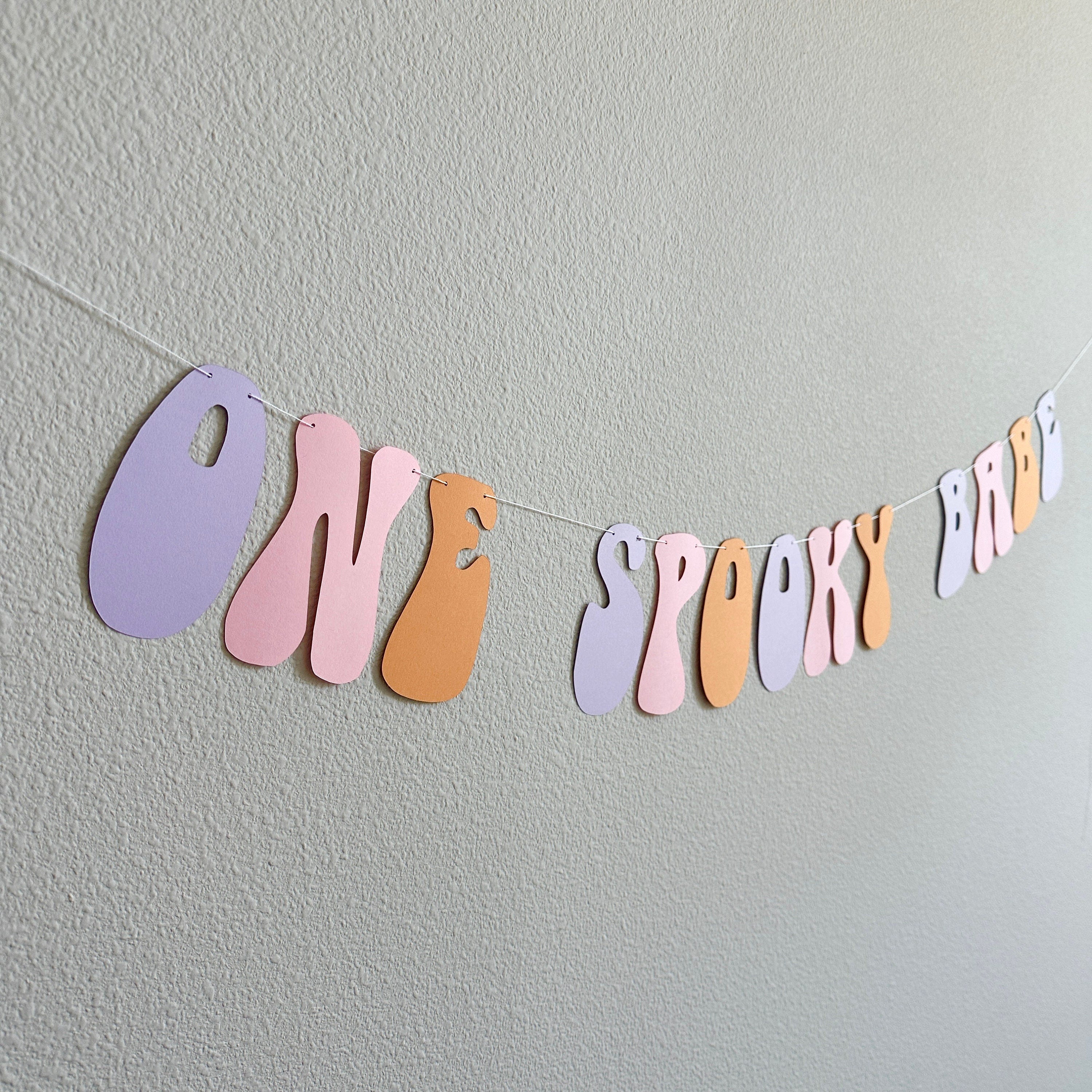 One Spooky Babe, Halloween Themed 1st Birthday Banner, October 1st Birthday Decorations, Spooky One, Girls 1st Birthday Theme Ideas
