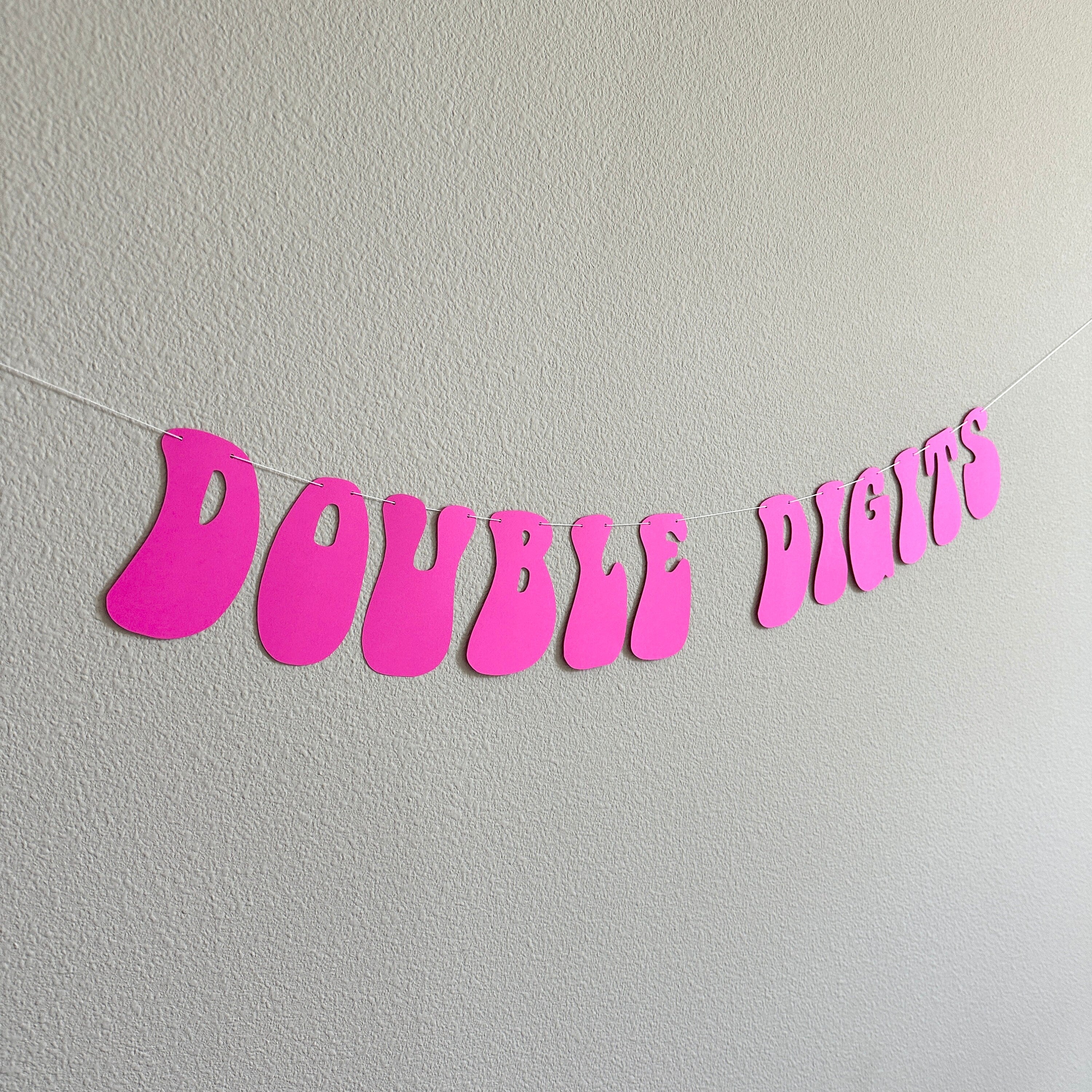 Double Digits, Double Digits Banner, Double Digits Birthday Party, 10th birthday Party Decorations, 10th Birthday Ideas