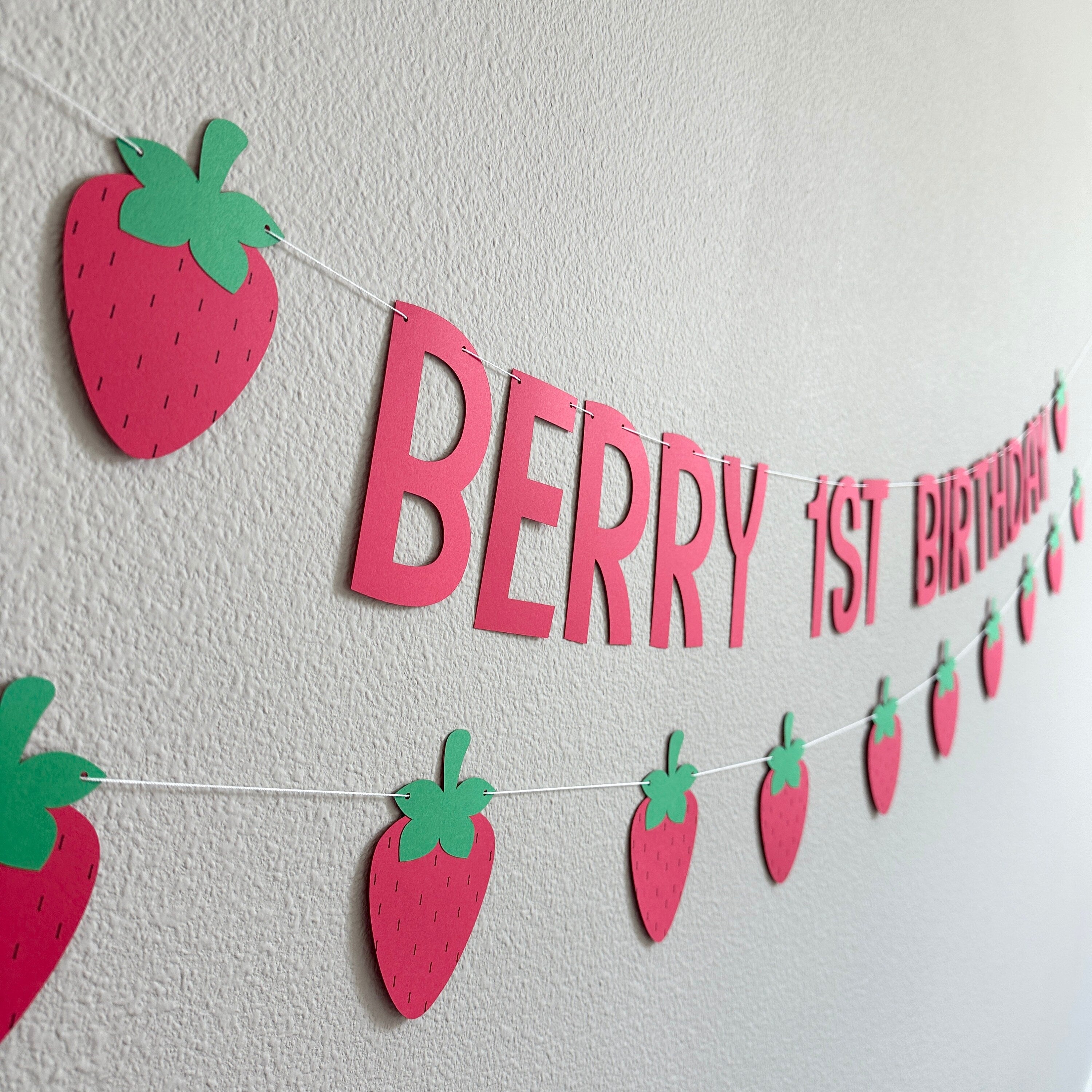 Berry 1st Birthday, Strawberry 1st Birthday, 1st Birthday Theme Ideas, First Birthday Party Decorations, Strawberry Birthday Party