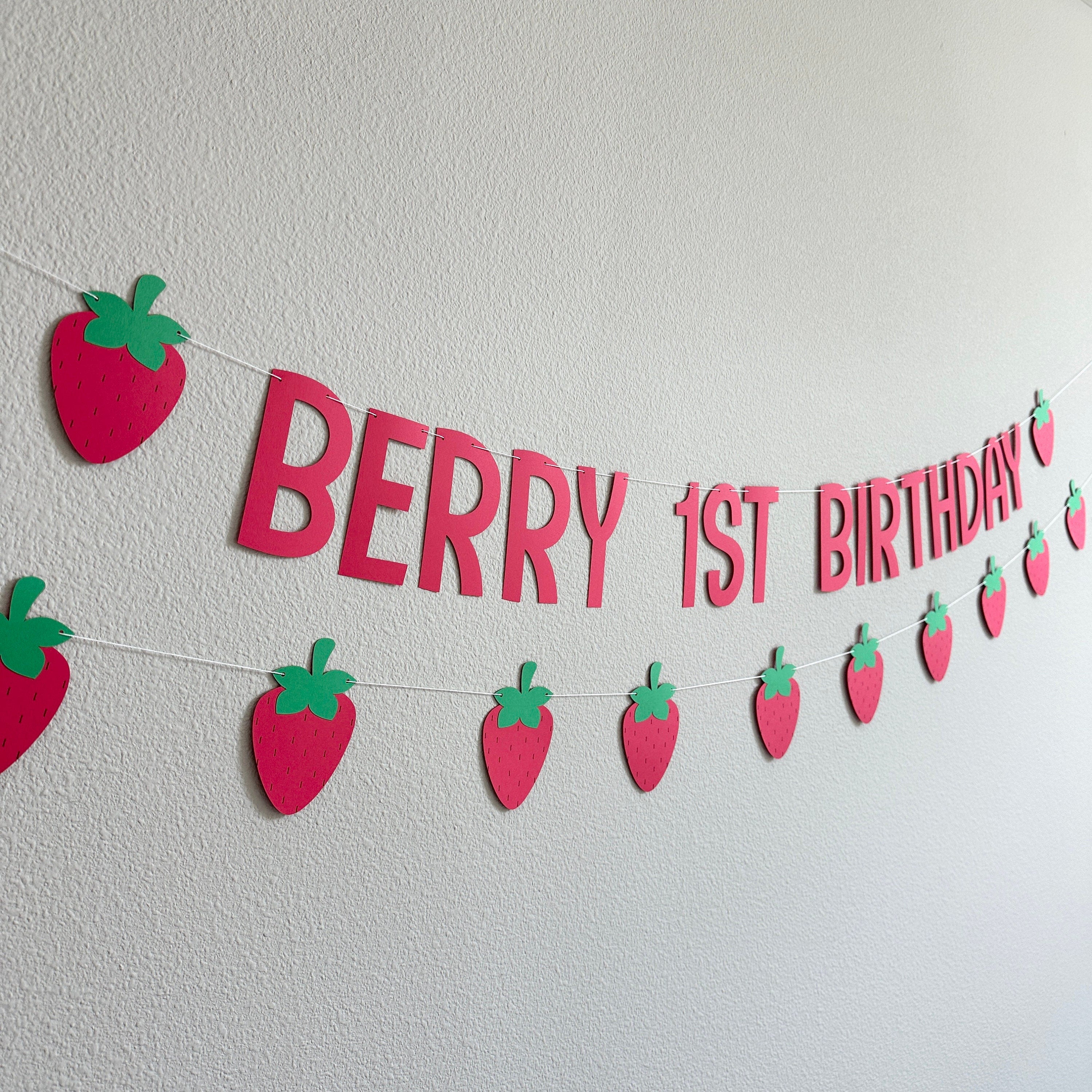 Berry 1st Birthday, Strawberry 1st Birthday, 1st Birthday Theme Ideas, First Birthday Party Decorations, Strawberry Birthday Party