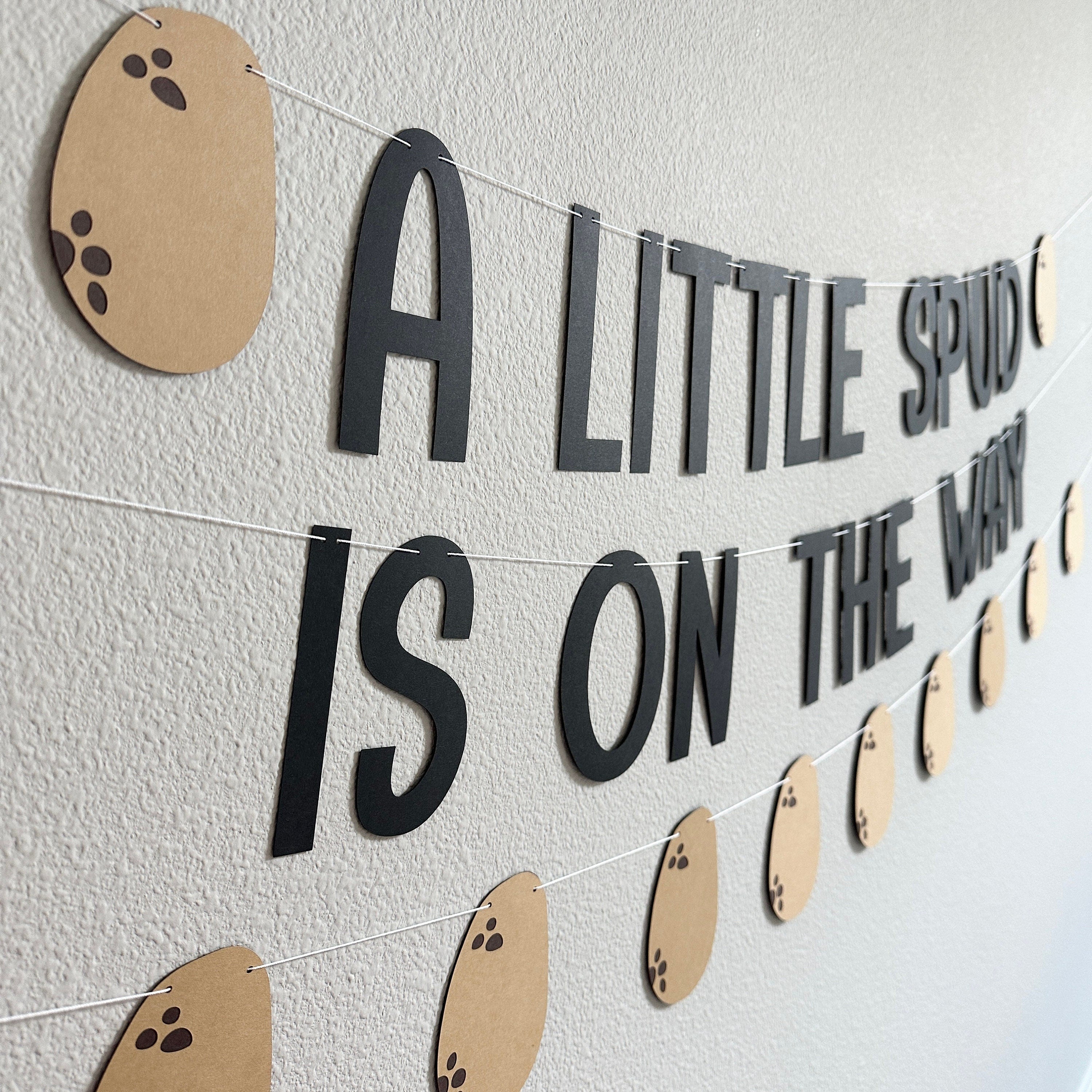 A Little Spud Is On The Way, Potato Baby Shower, Potato Themed Baby Shower, Baby Shower Theme Ideas, Funny Baby Shower