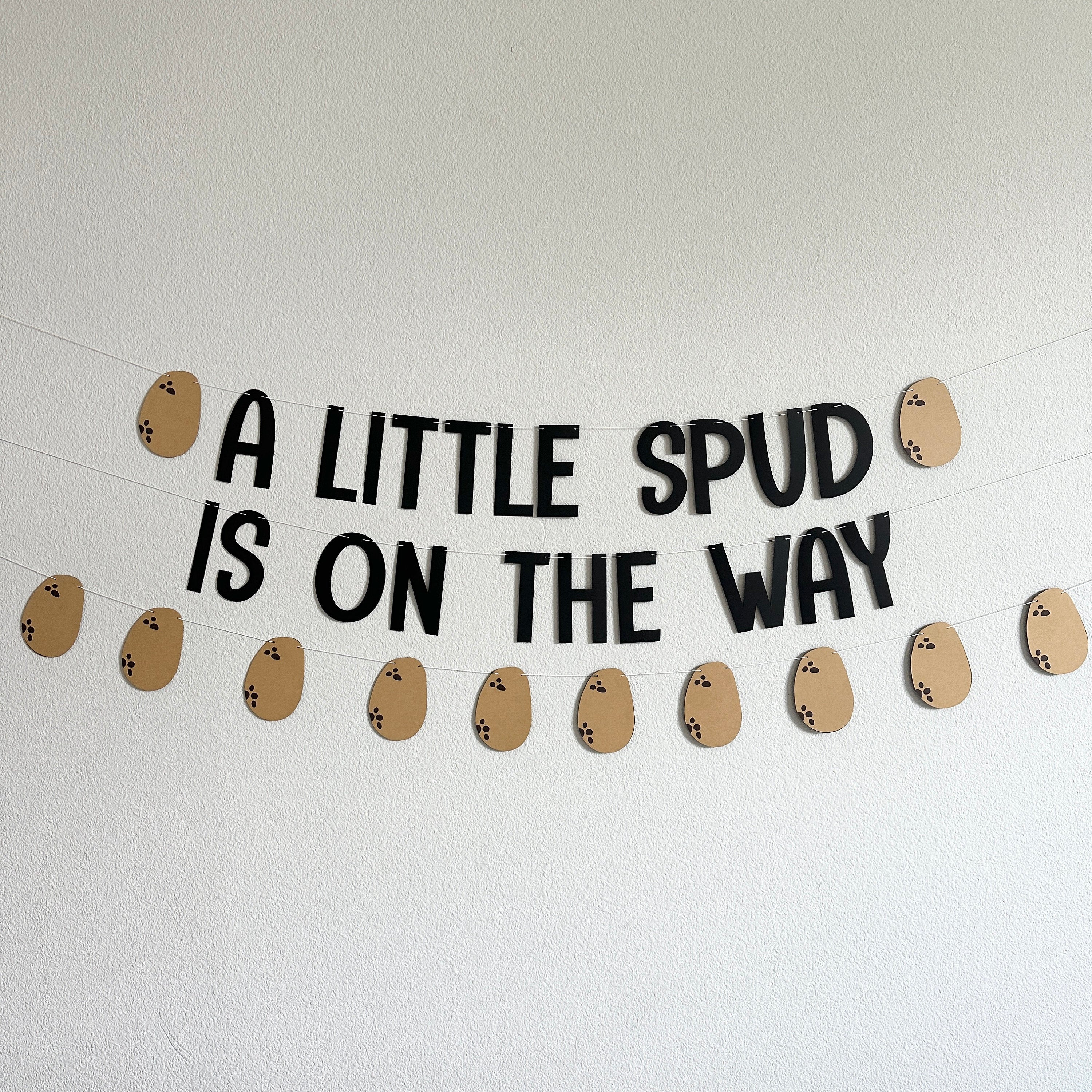 A Little Spud Is On The Way, Potato Baby Shower, Potato Themed Baby Shower, Baby Shower Theme Ideas, Funny Baby Shower