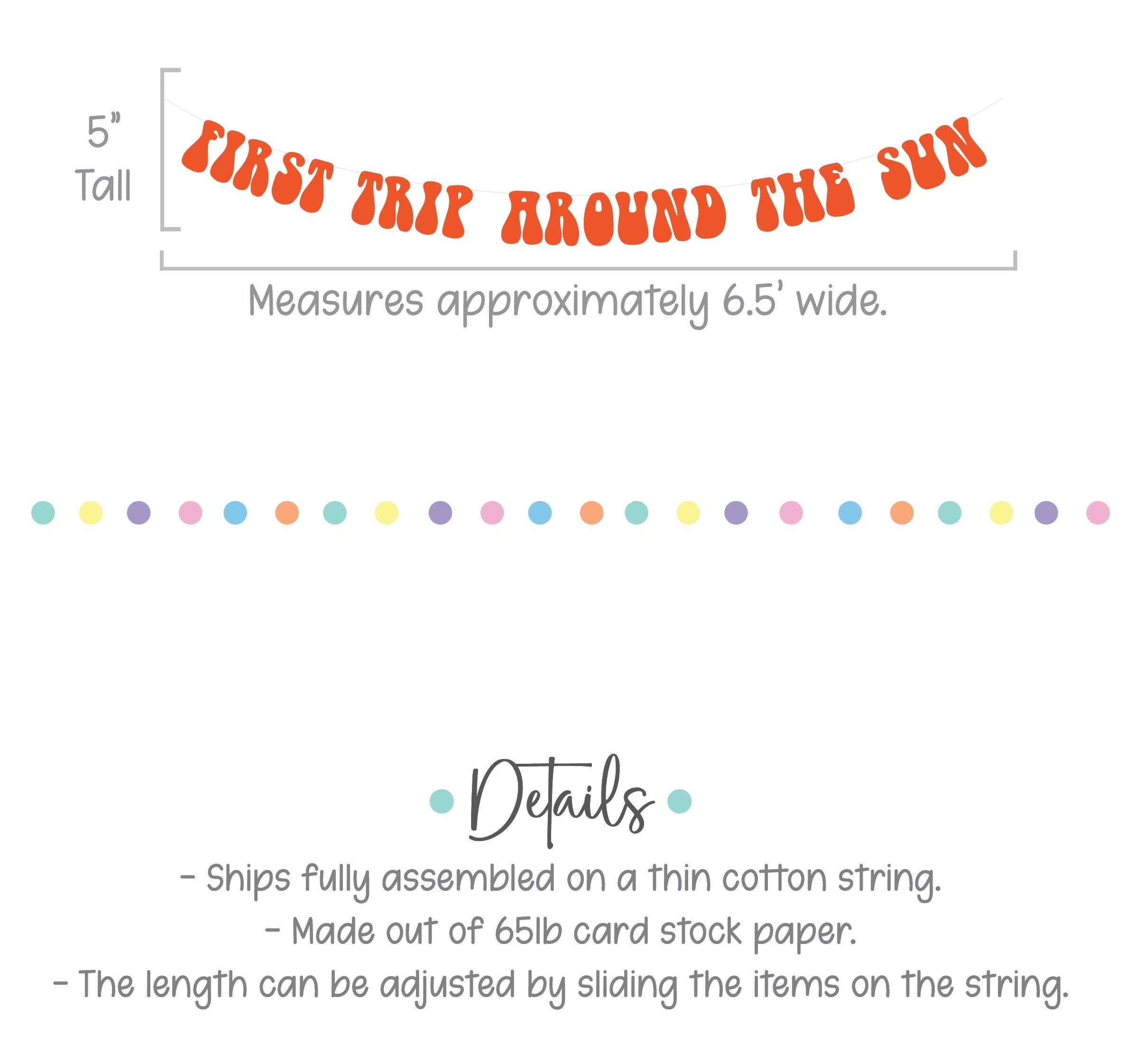 First Trip Around The Sun, 1sy Birthday Party Decoration Ideas, First Trip Around The Sun Banner, First Birthday Party Banner