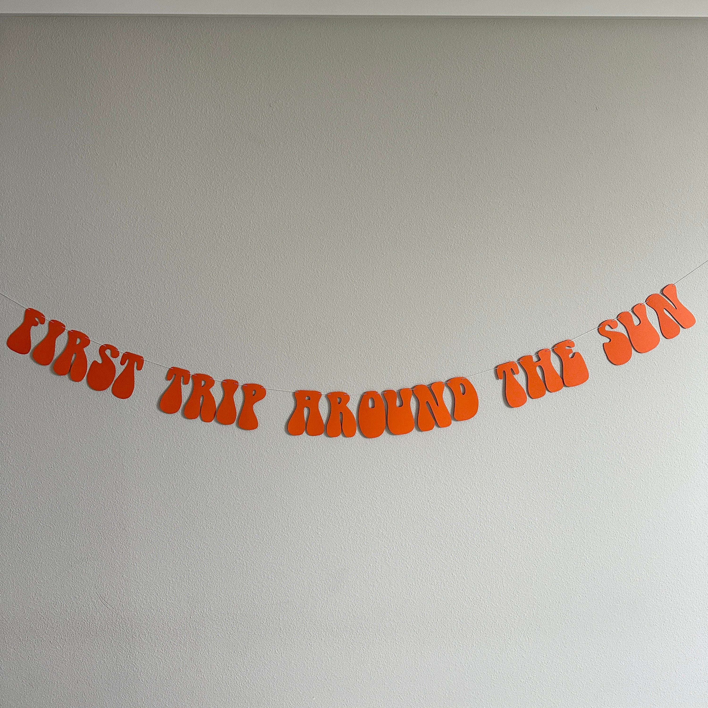 First Trip Around The Sun, 1sy Birthday Party Decoration Ideas, First Trip Around The Sun Banner, First Birthday Party Banner