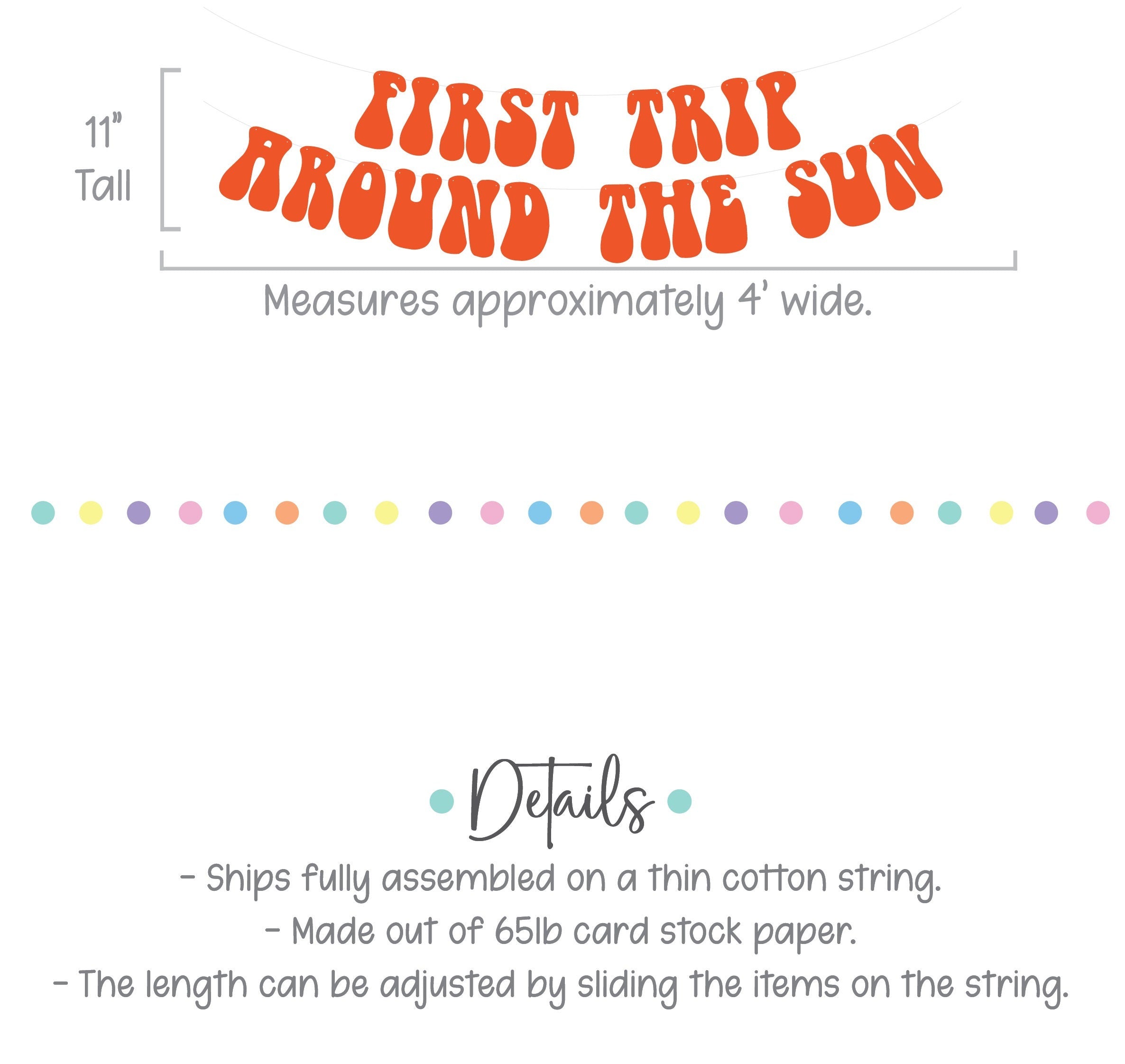 First Trip Around The Sun, 1sy Birthday Party Decoration Ideas, First Trip Around The Sun Banner, First Birthday Party Banner