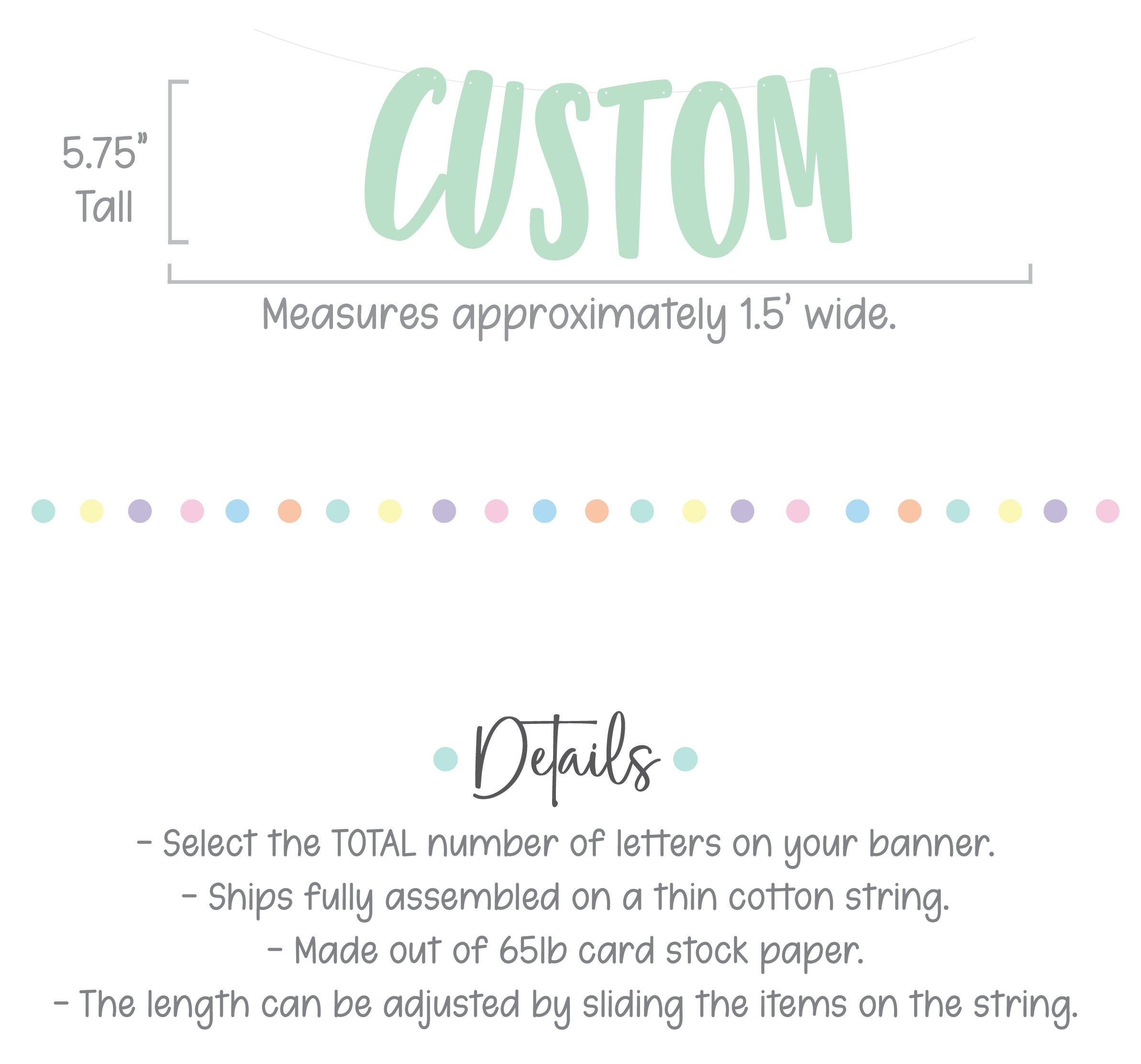 Custom Banner, Custom Mint Banner, Customizable Banner, Custom Fun Font Banner, Custom Sign, Mint Banner