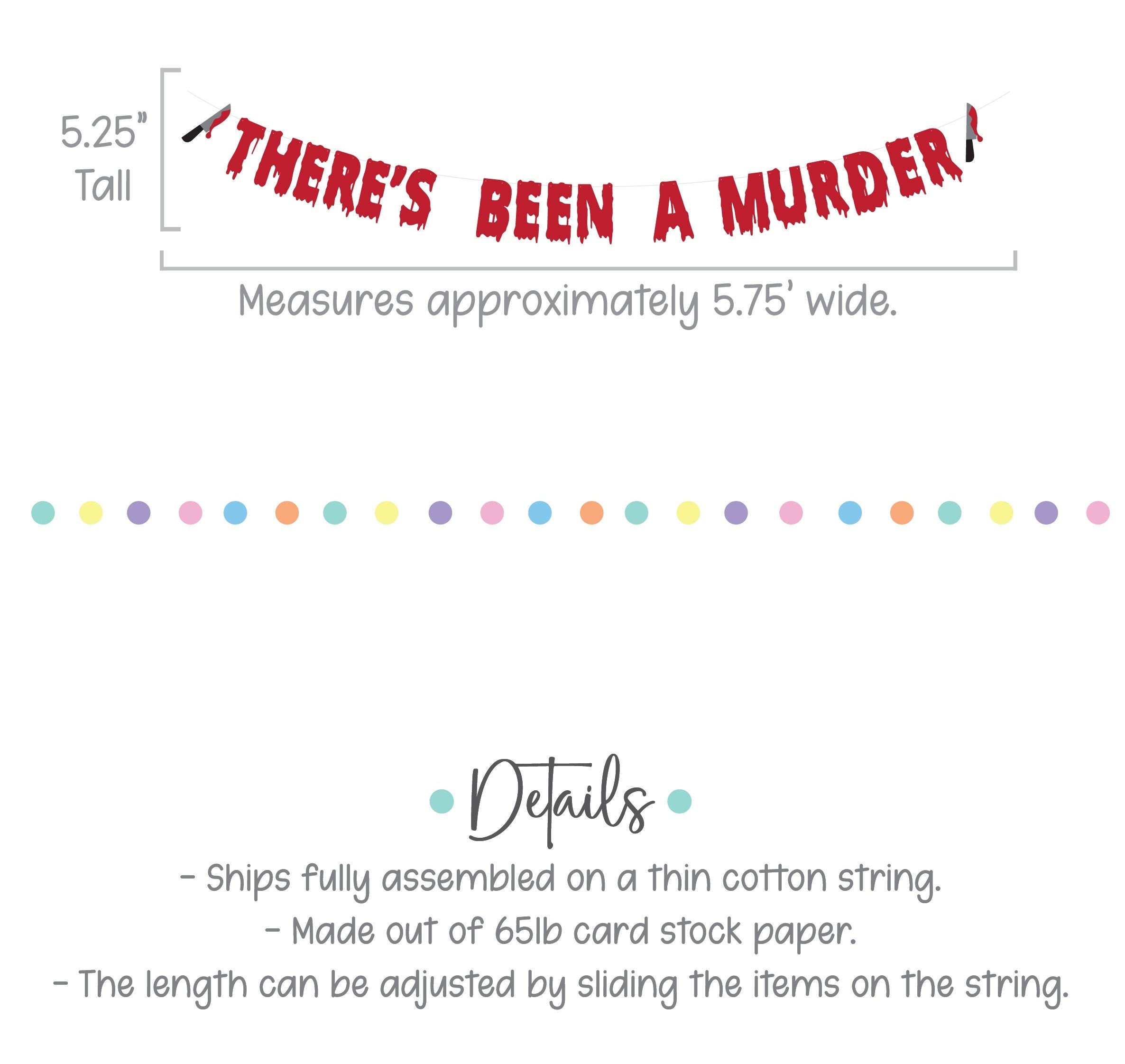 There&#39;s Been A Murder, Murder Mystery Party Decorations, Halloween Decoration, Halloween Banner, There&#39;s Been A Murder Decorations