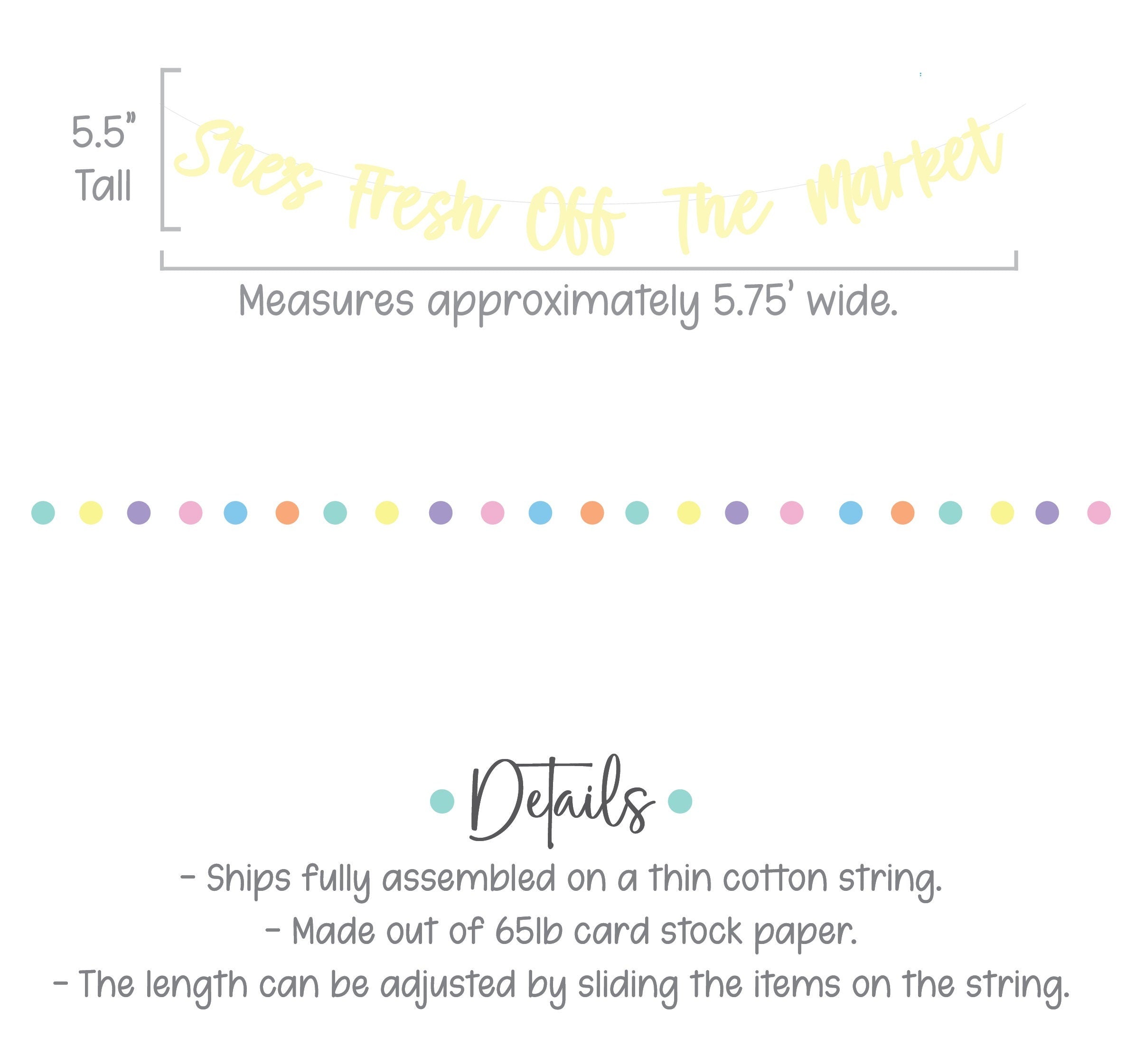 She&#39;s Fresh Off The Market, Bridal Shower Decorations, Bachelorette Party Decorations, Bridal Shower Theme Ideas