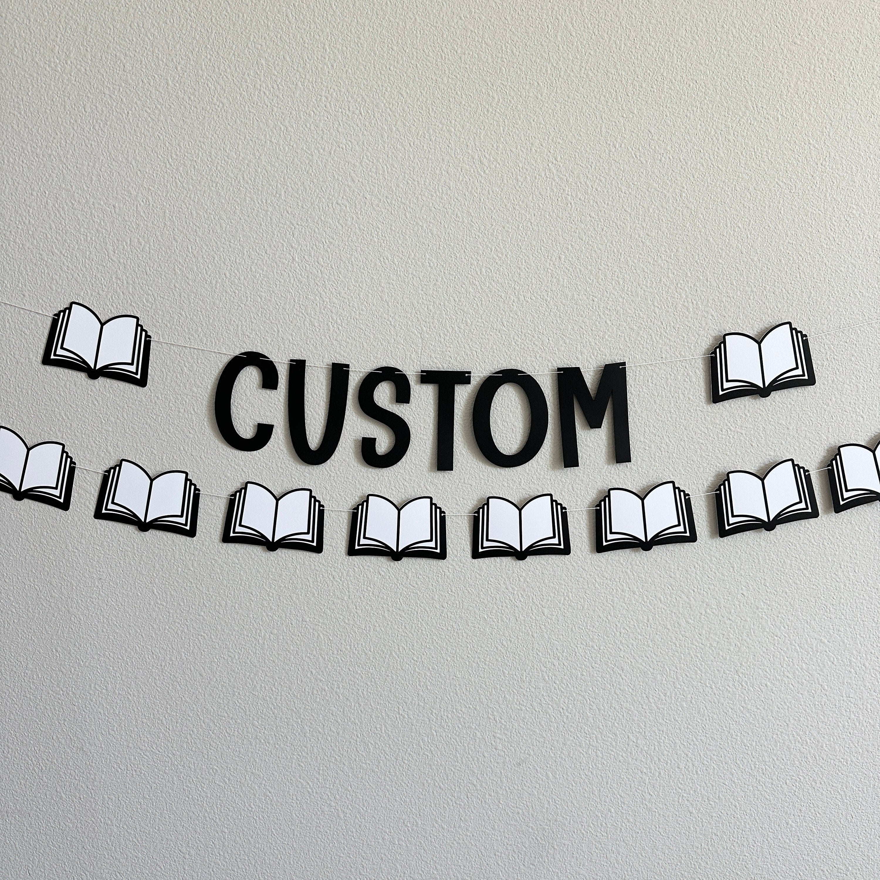 Custom Book Banner, Custom Reading Banner, Book Club Banner, Book Themed Decorations, Reading Decorations