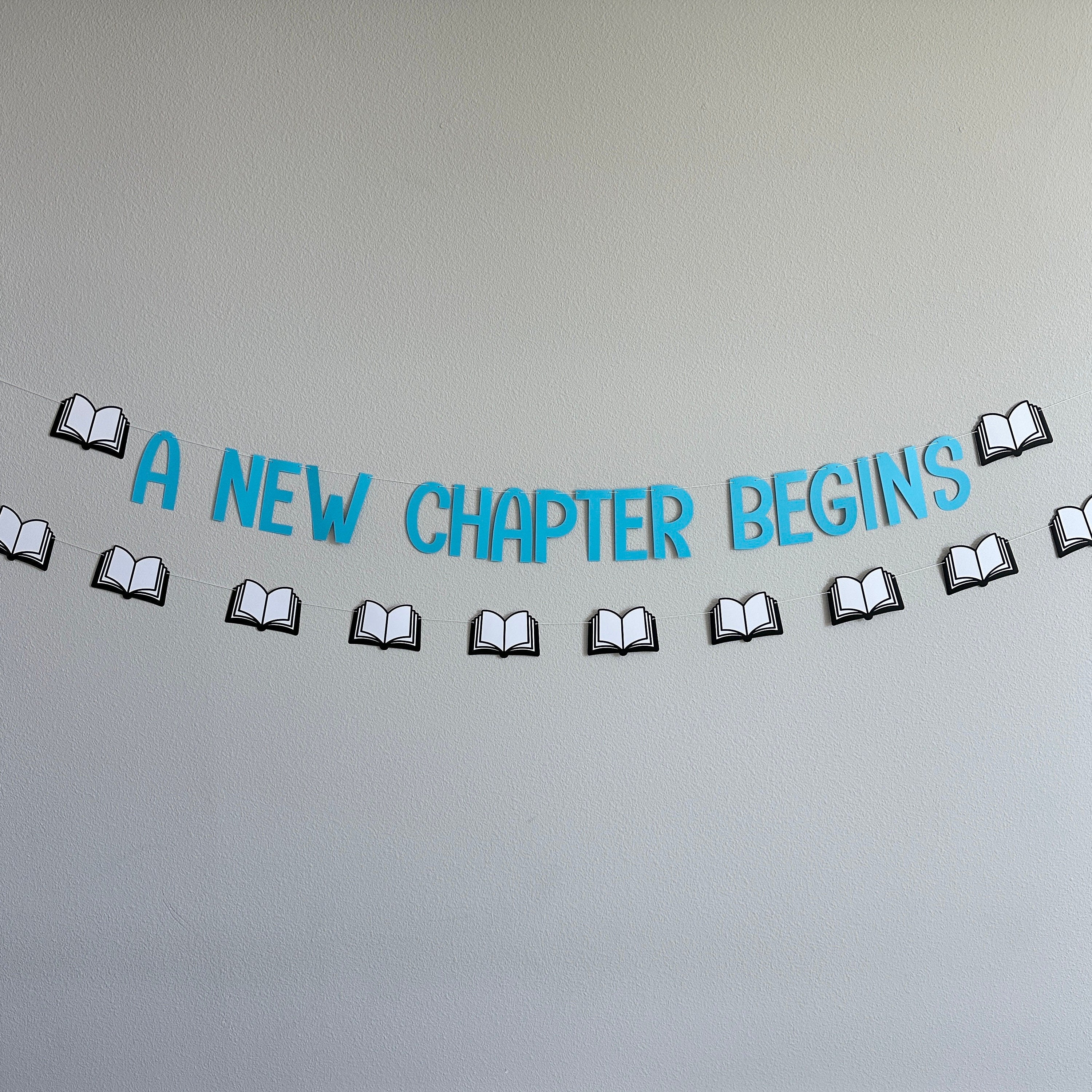 A New Chapter Begins, A New Chapter Begins Banner, A New Chapter Begins Decorations, Book Themed Baby Shower, Boy Baby Shower Ideas