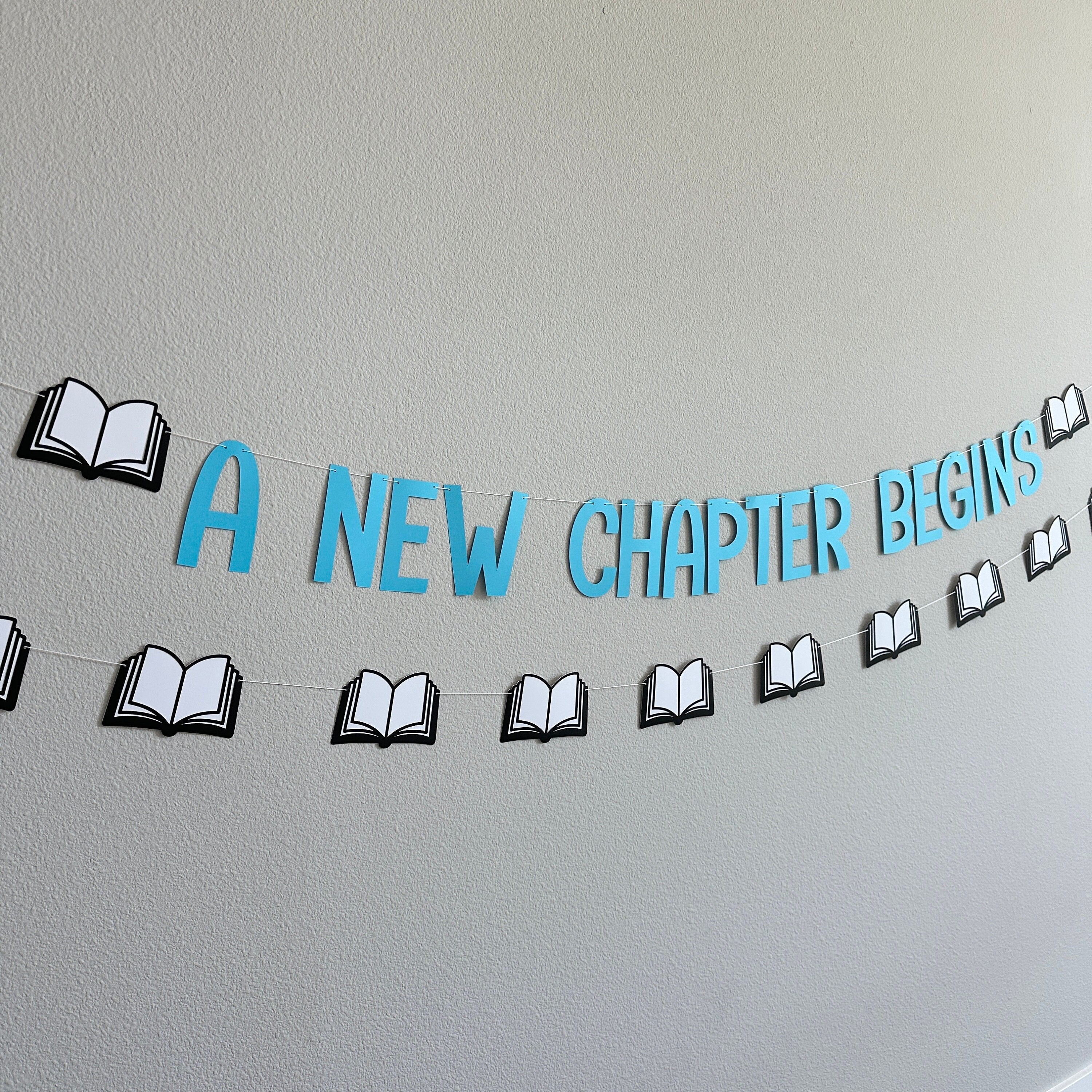 A New Chapter Begins, A New Chapter Begins Banner, A New Chapter Begins Decorations, Book Themed Baby Shower, Boy Baby Shower Ideas