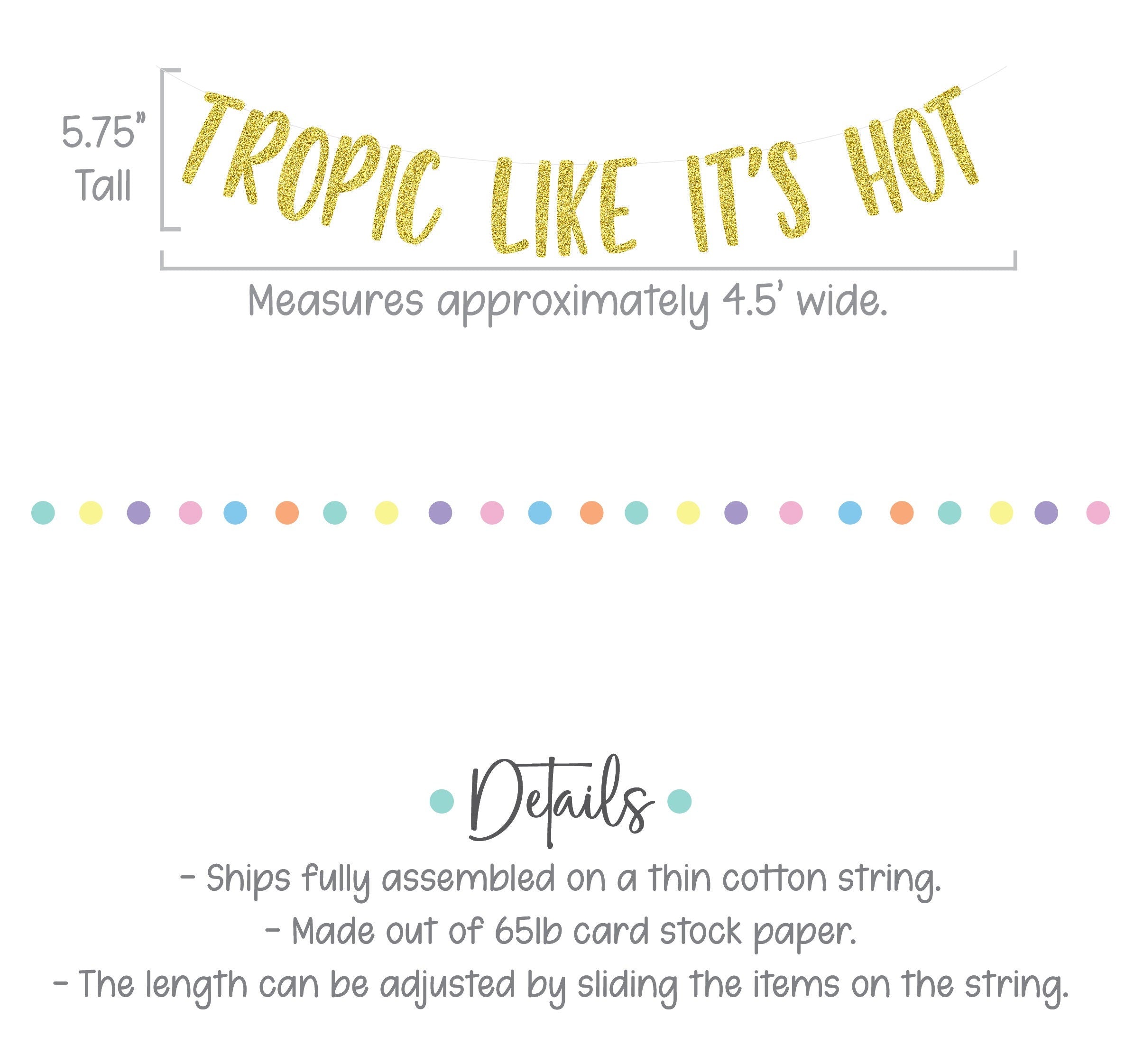 Tropic Like It&#39;s Hot, Tropic Like It&#39;s Hot Banner, Tropical Party Decorations, Tropical Bachelorette, Tropical Themed Decorations