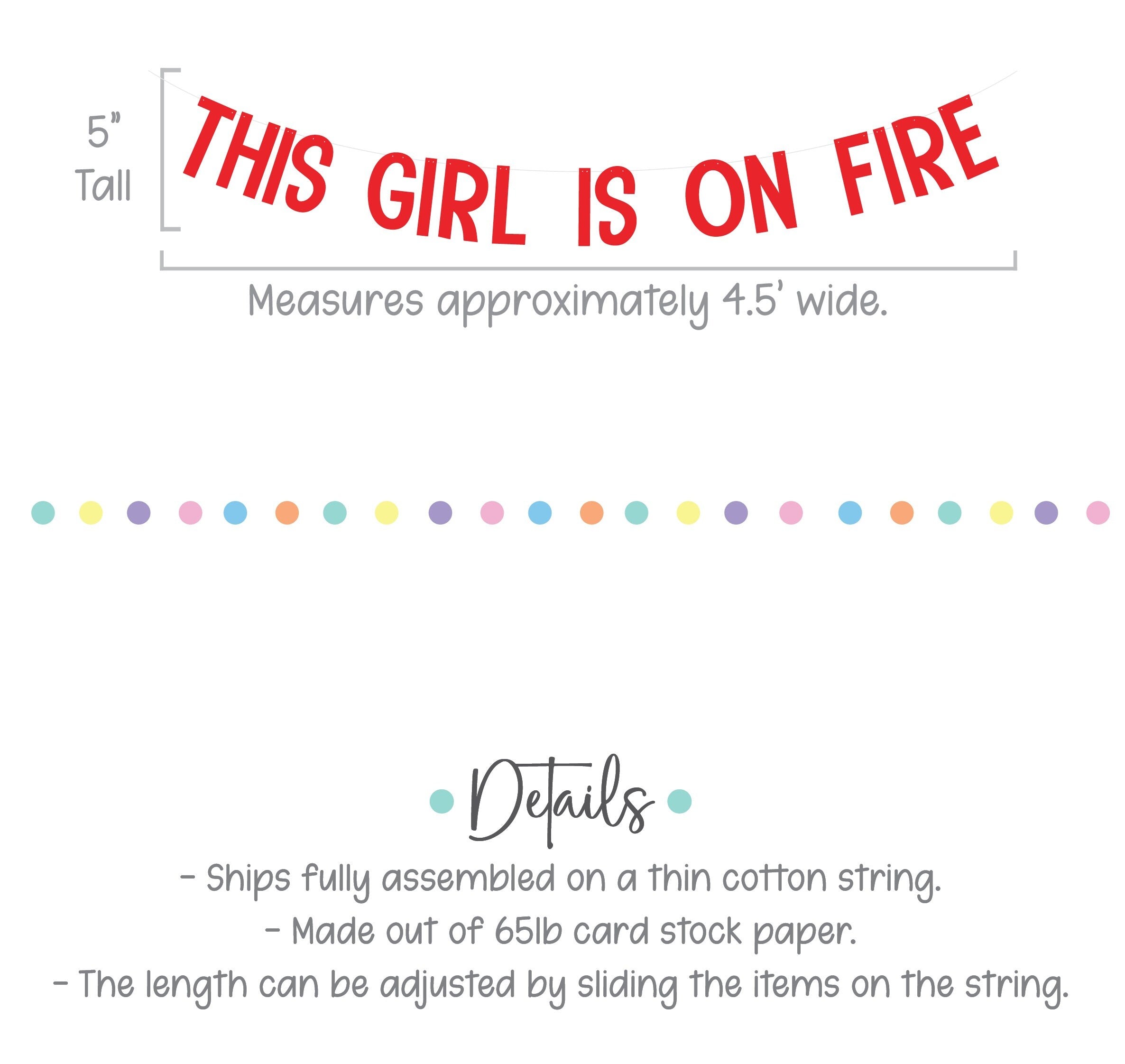 This Girl Is On Fire, This Girl Is On Fire Banner, This Girl Is On Fire Decorations,  Girl Is On Fire Party, Girl Is On Fire Bachelorette