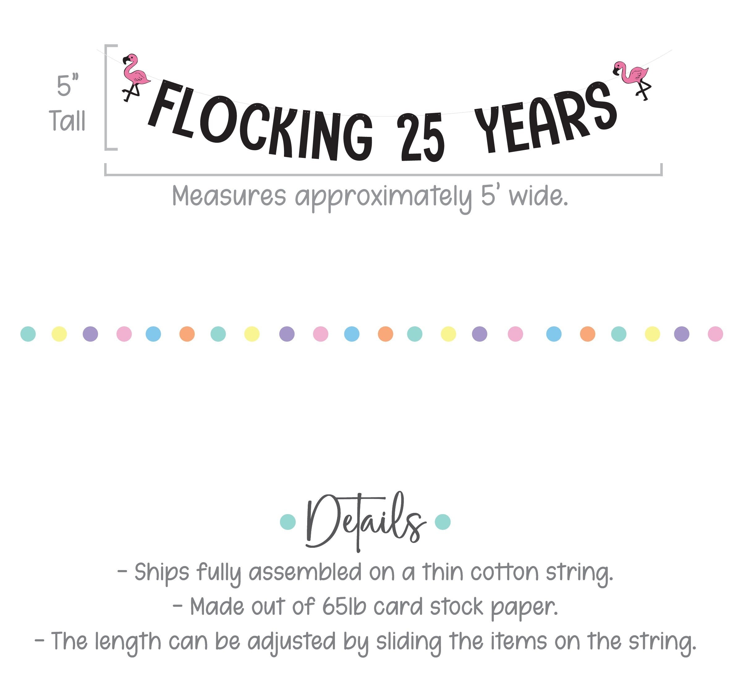 Flocking 25 Years, Workiversary Party Decorations, Anniversary Decorations, Workiversary Celebration, Flamingo Anniversary Party