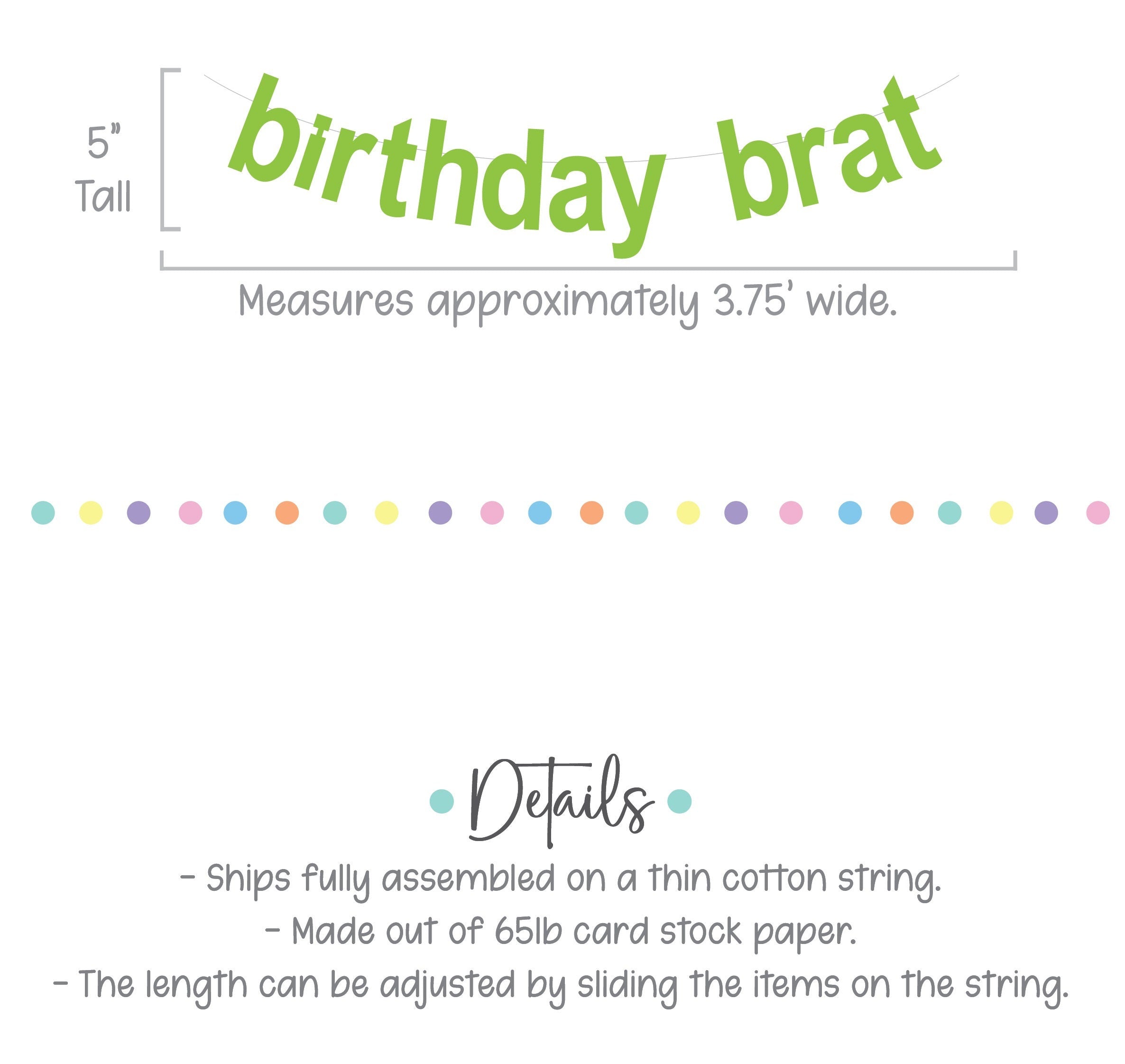 Birthday Brat, Birthday Brat Banner, Birthday Brat Decorations, Birthday Ideas, Brat Theme, Birthday Theme Ideas, Adult Birthday Party