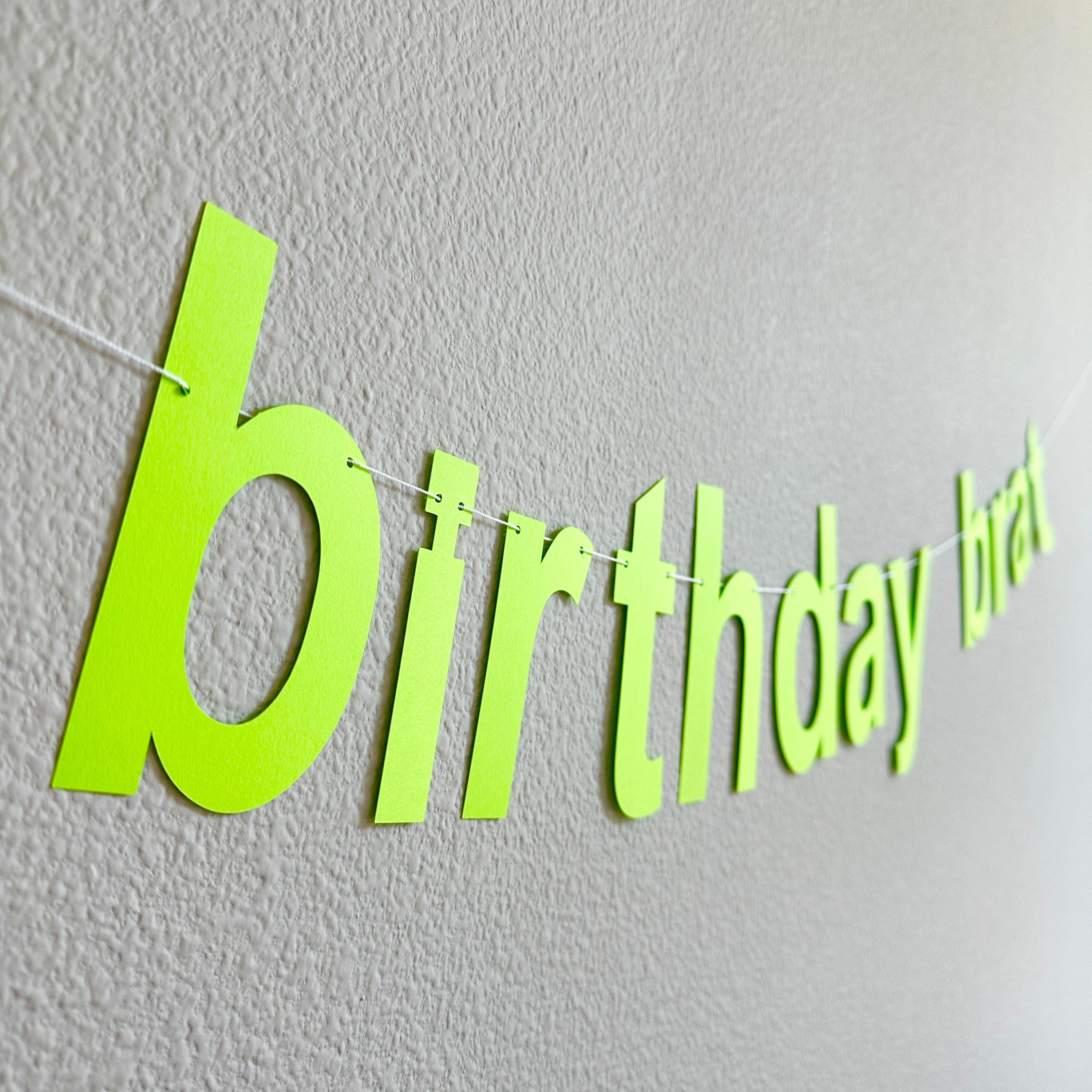 Birthday Brat, Birthday Brat Banner, Birthday Brat Decorations, Birthday Ideas, Brat Theme, Birthday Theme Ideas, Adult Birthday Party