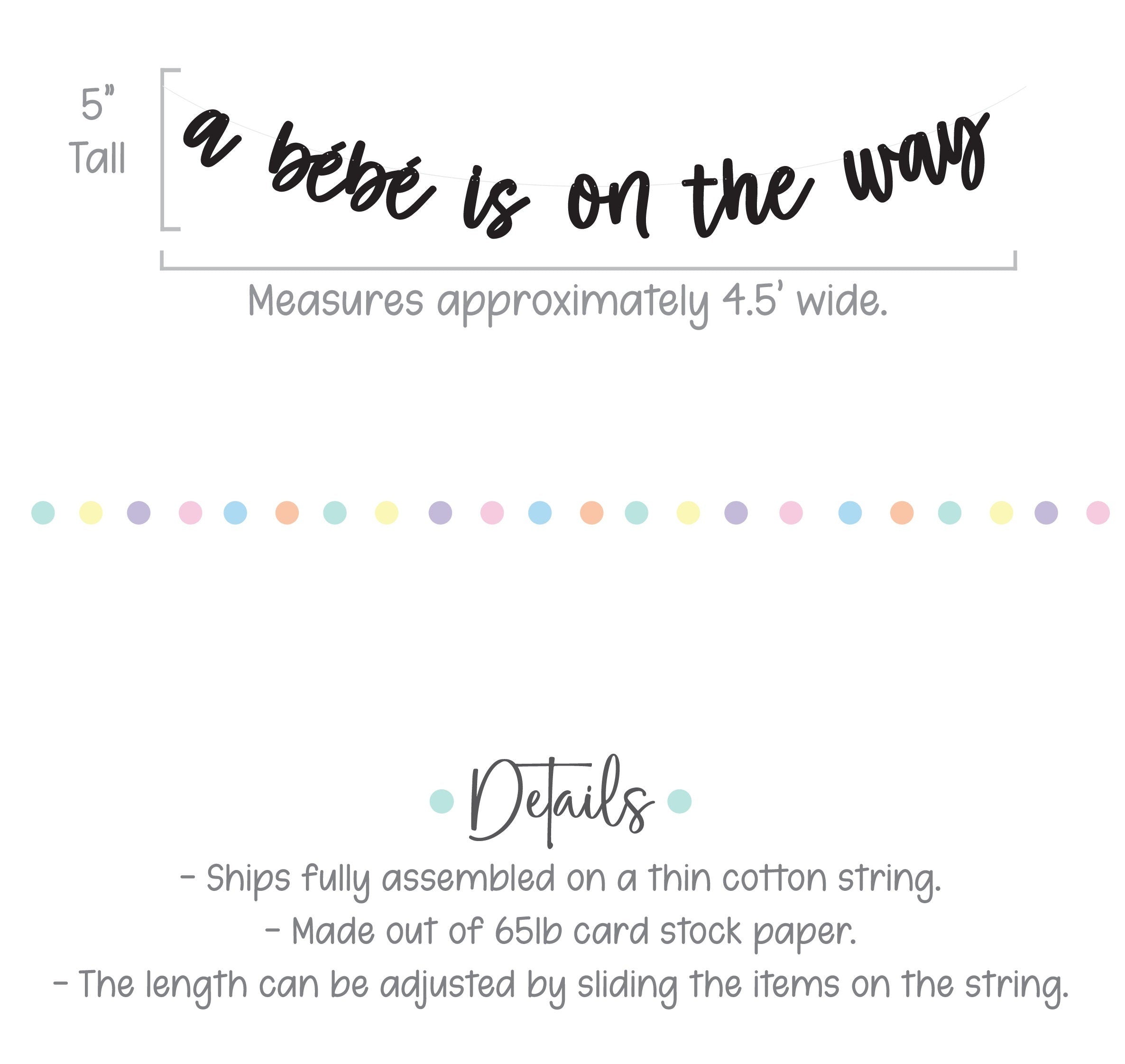 A Bebe Is On The Way, A Bebe Is On The Way Banner, Baby Shower Decorations, Baby Shower Banner, Bebe Shower Decorations