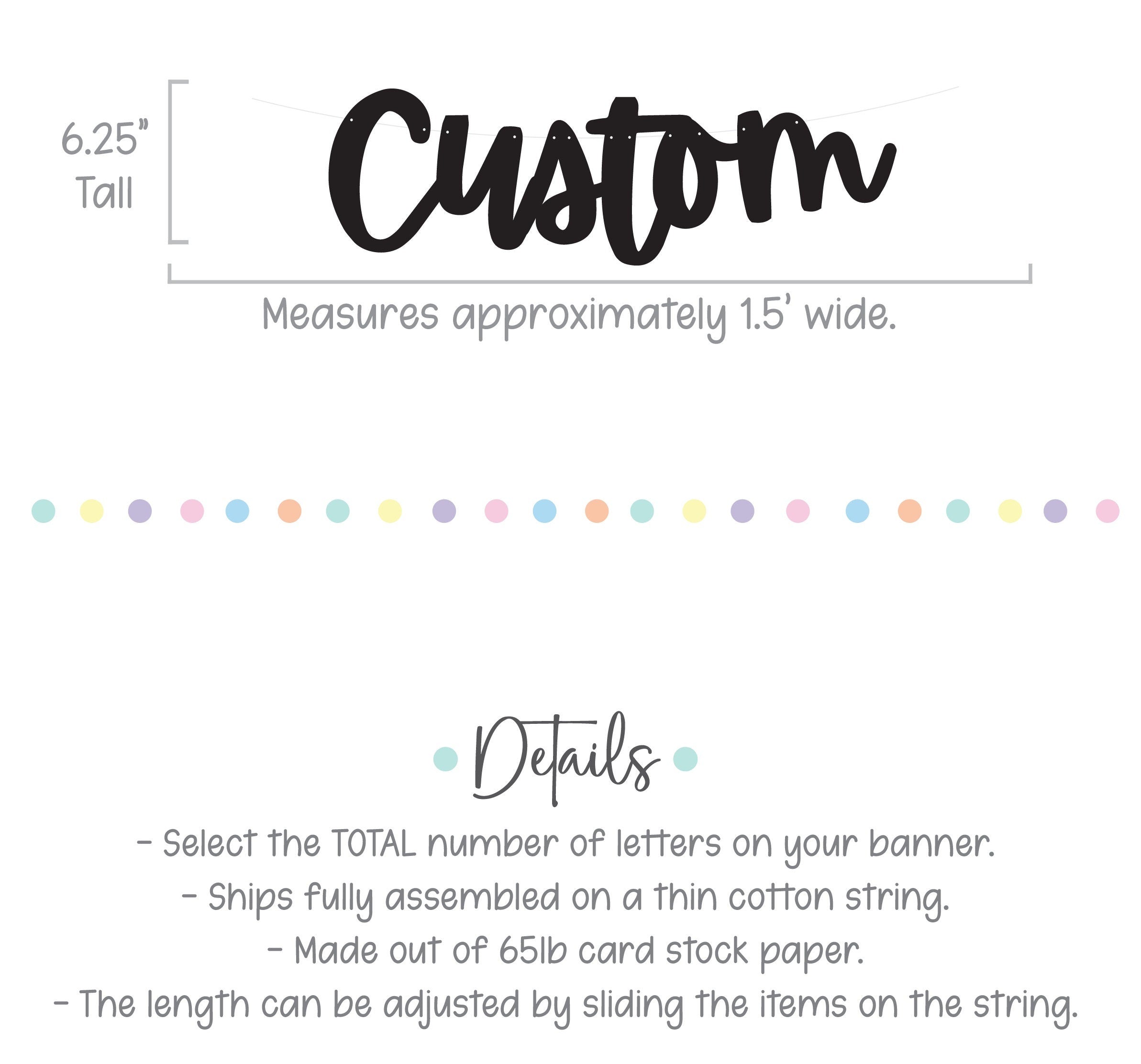 Custom Banner, Custom Black Banner, Black Decorations, Bachelorette Decorations, Cursive Birthday Banner, Custom Birthday Banner