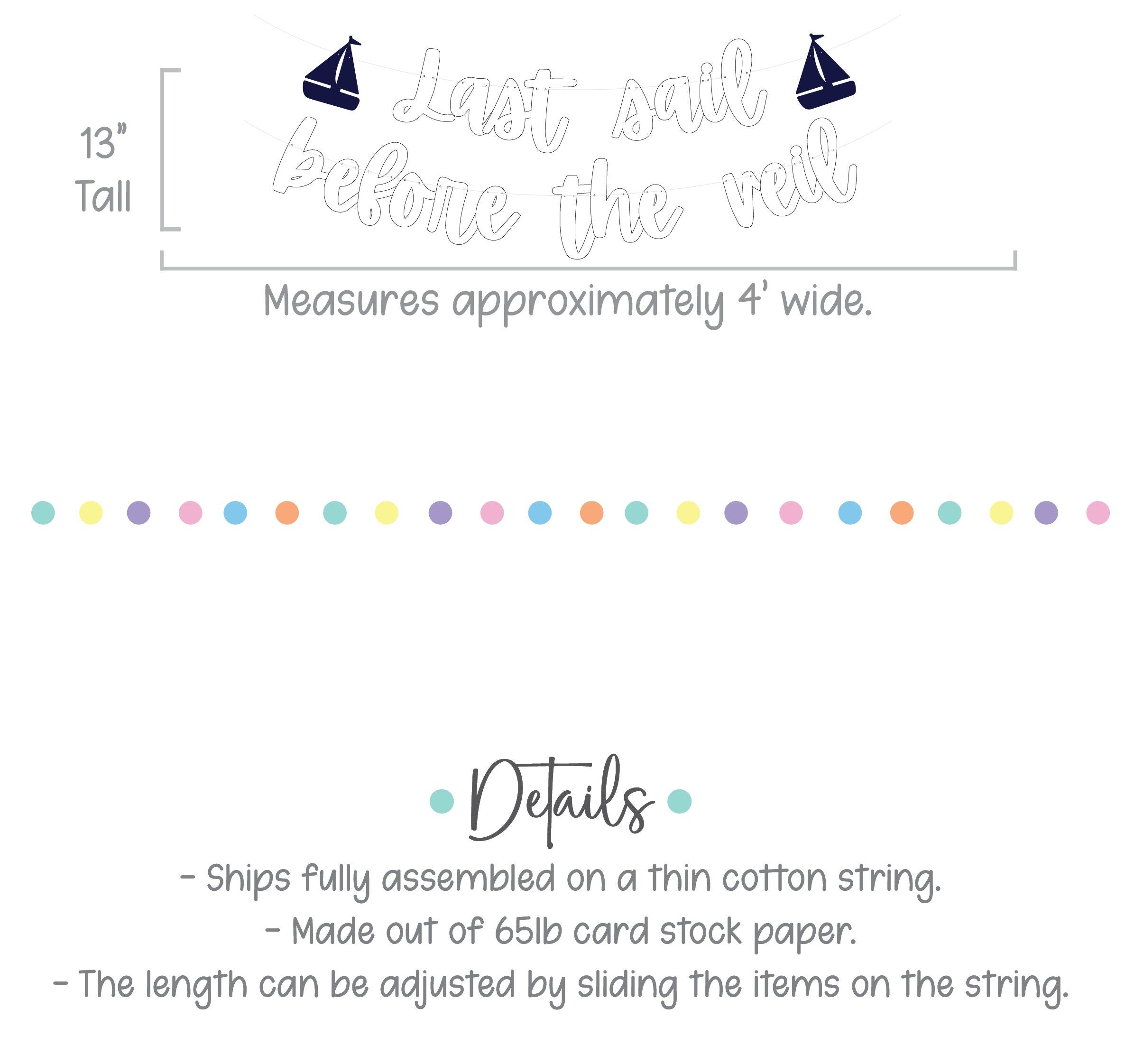 Last Sail Before The Veil, Bachelorette Party, Bachelorette Decorations, Bachelorette Ideas, Last Sail Before The Veil Banner