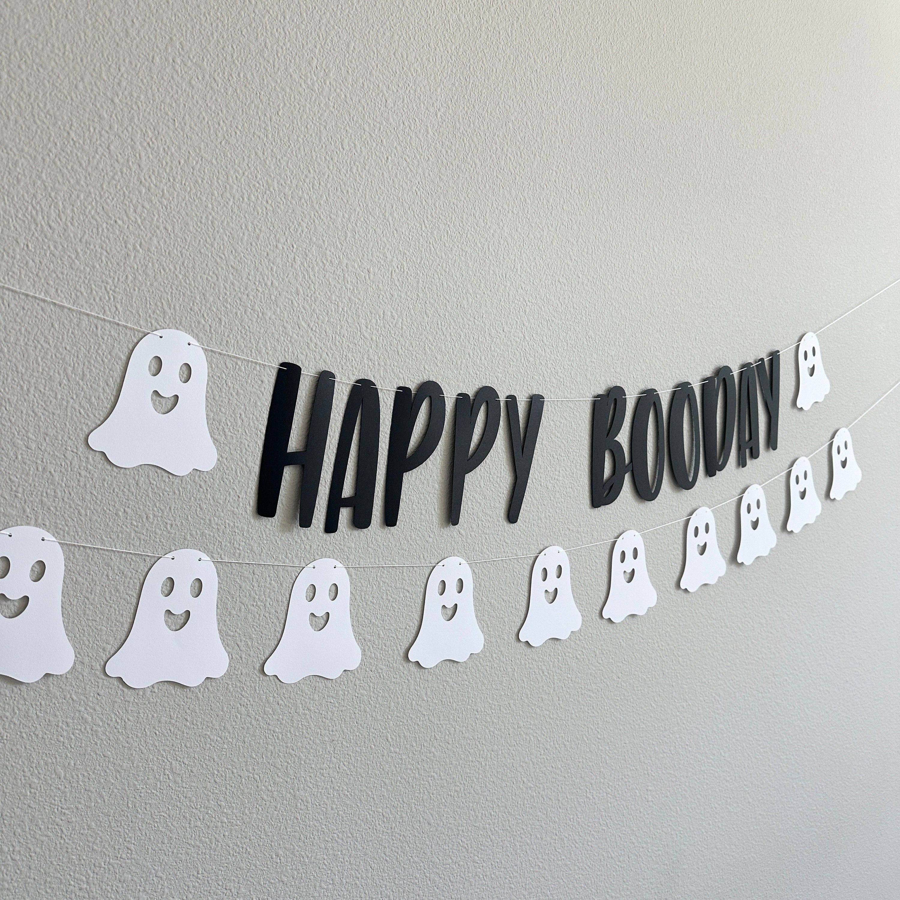 Happy Booday, Happy Booday Banner, Happy Booday Decorations, October Birthday, Halloween Birthday, Booday Decorations, Ghost Decorations