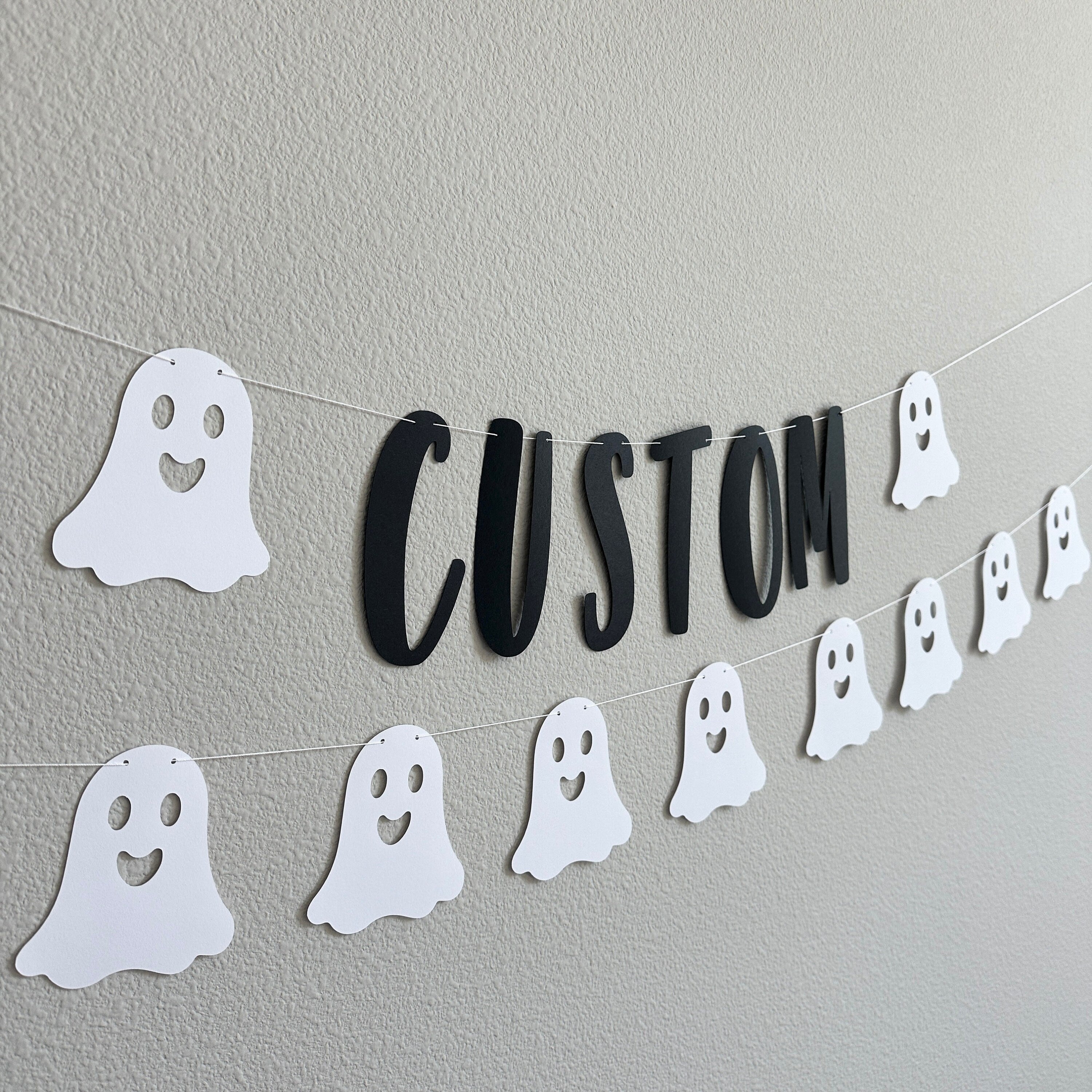 Custom Ghost Banner, Custom Halloween Banner, Ghost Banner, Ghost Garland, Halloween Decorations, Halloween Party, Ghost Decorations