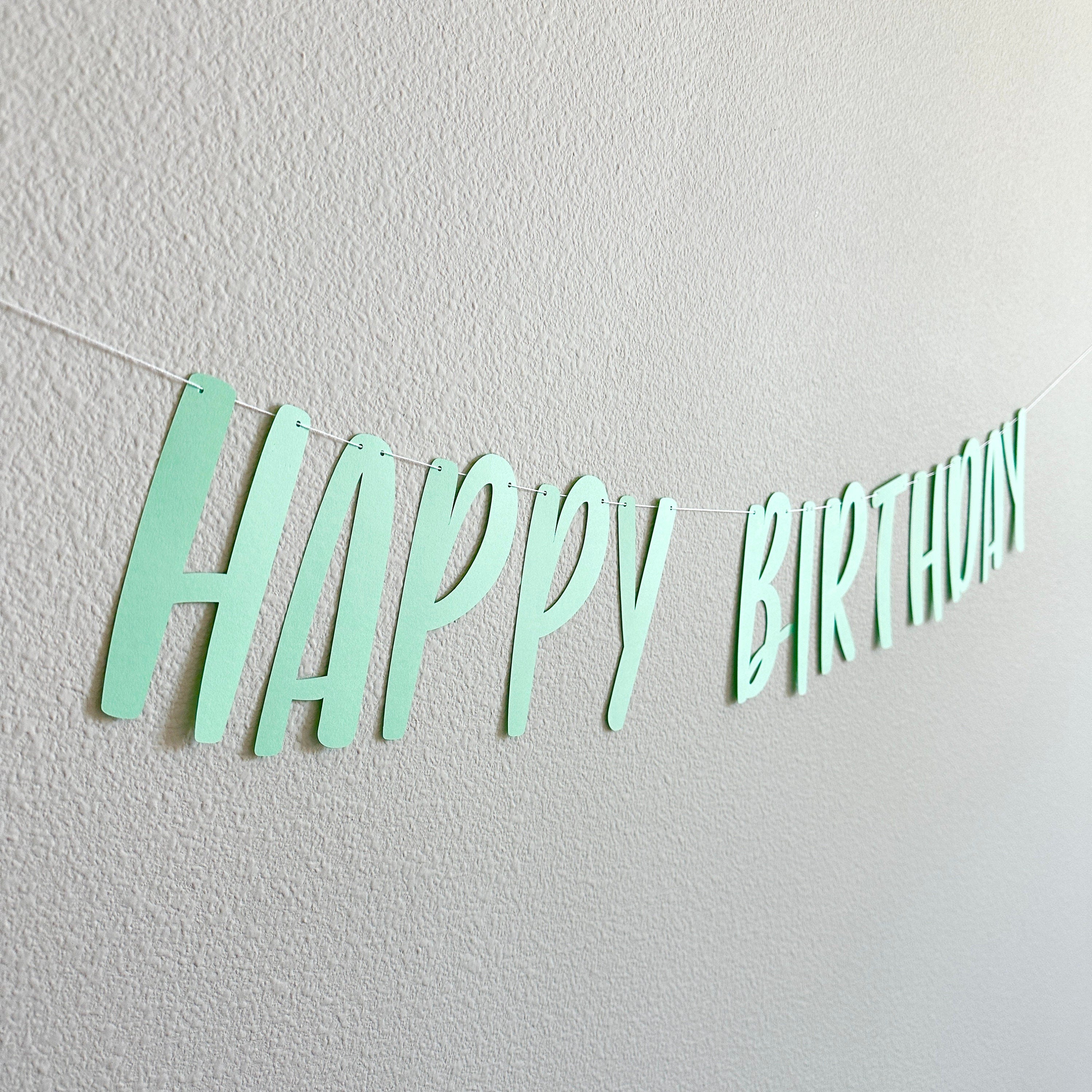 Happy Birthday Banner,  Mint Birthday Party, Mint Party Decorations, Mint Birthday Banner, Birthday Party Banner, Happy Birthday Sign
