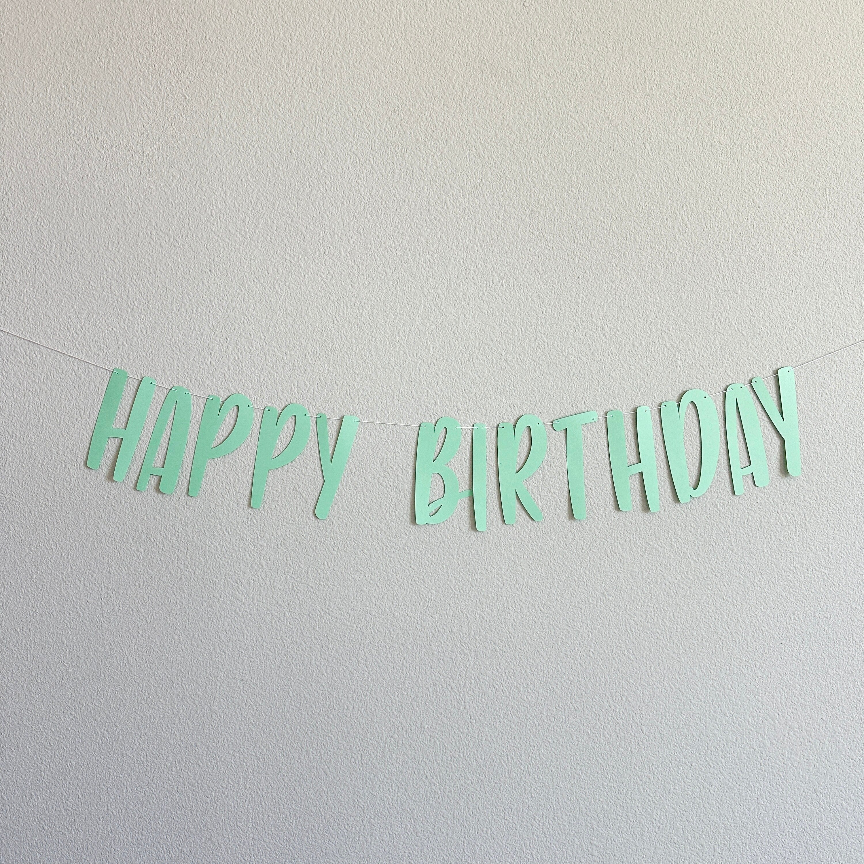 Happy Birthday Banner,  Mint Birthday Party, Mint Party Decorations, Mint Birthday Banner, Birthday Party Banner, Happy Birthday Sign