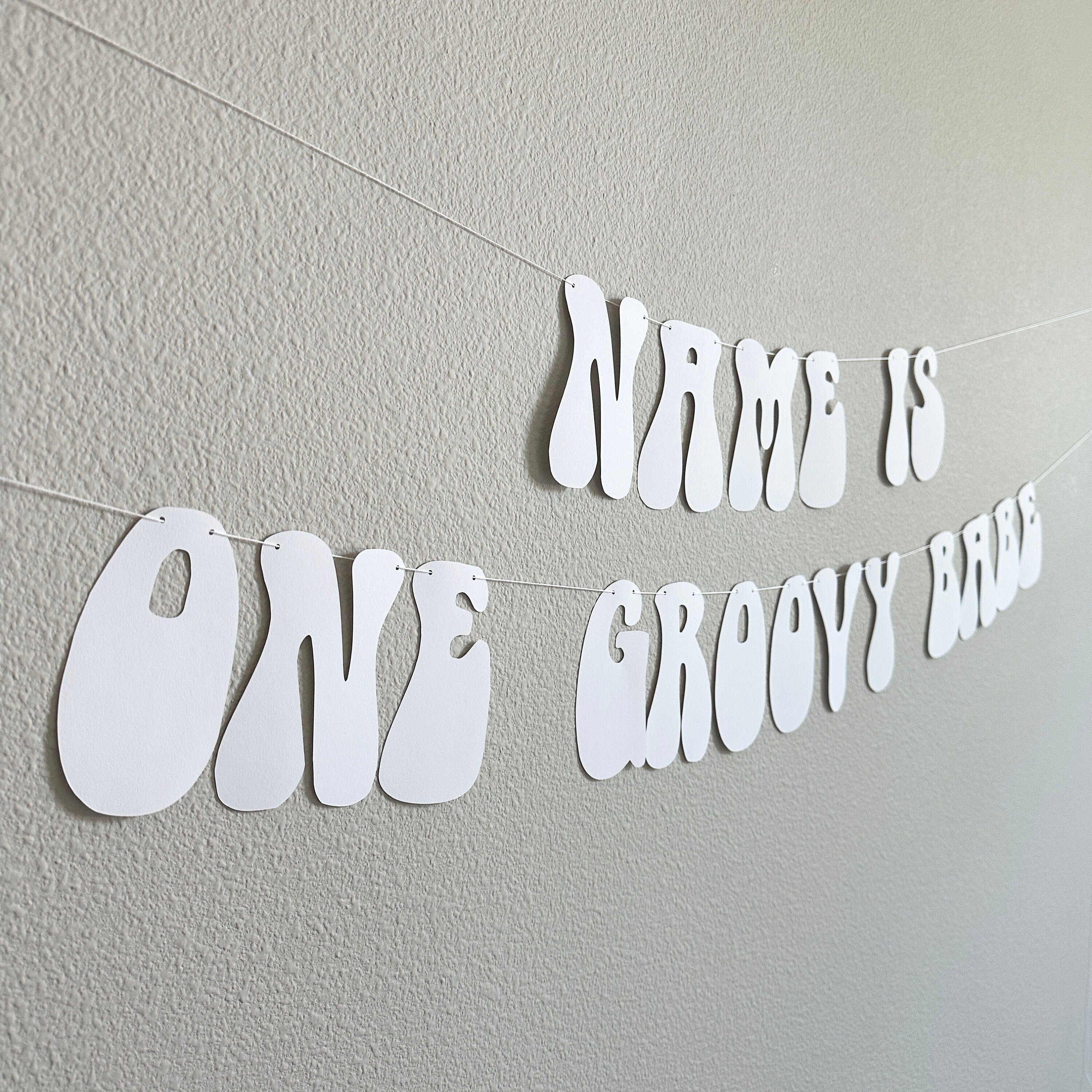 Name Is One Groovy Babe, Custom One Groovy Babe Birthday Banner, 1st birthday Decorations, Retro Themed First Birthday Party